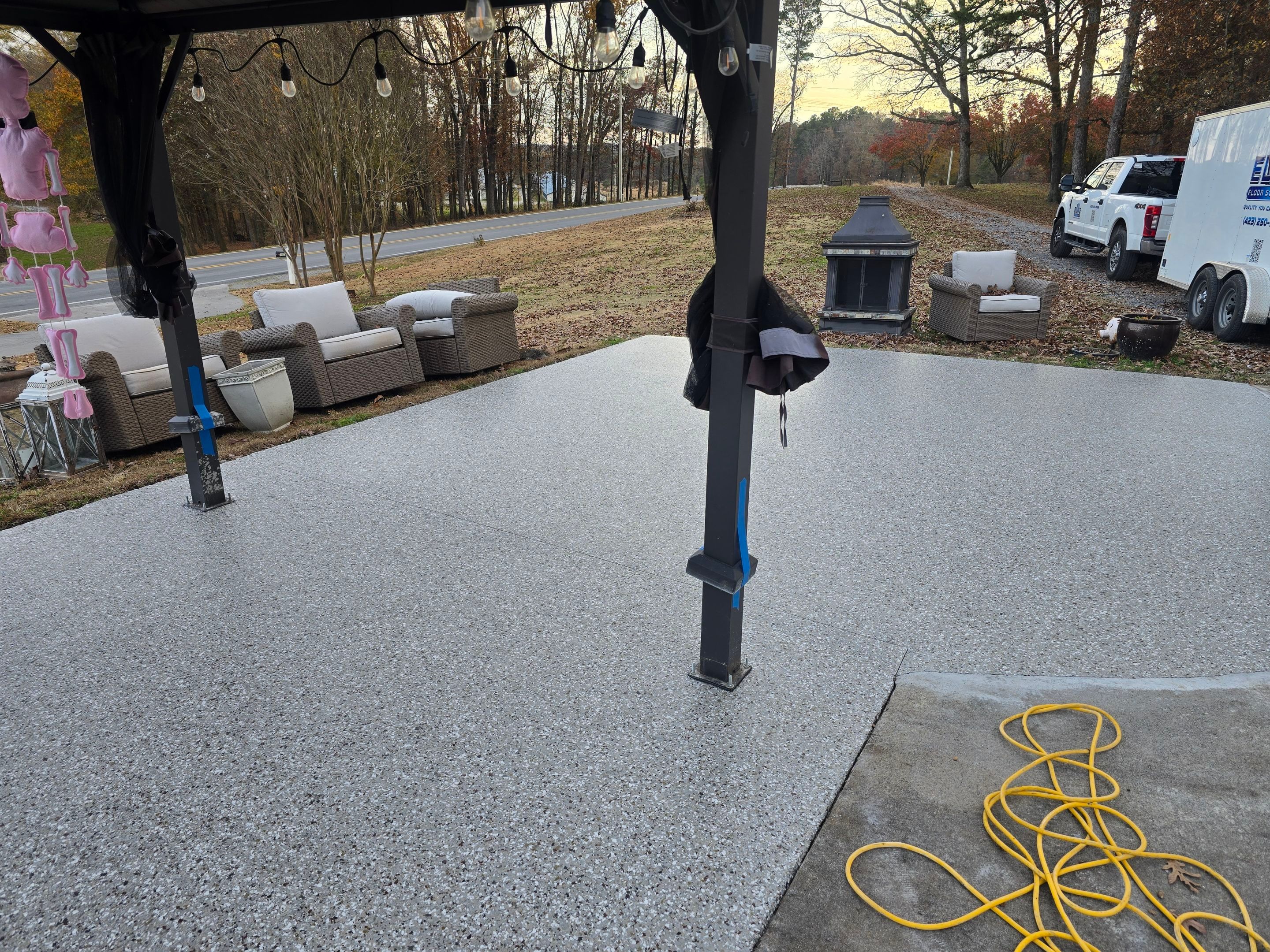 Patio Using Creekbed by Elite Floor Solutions