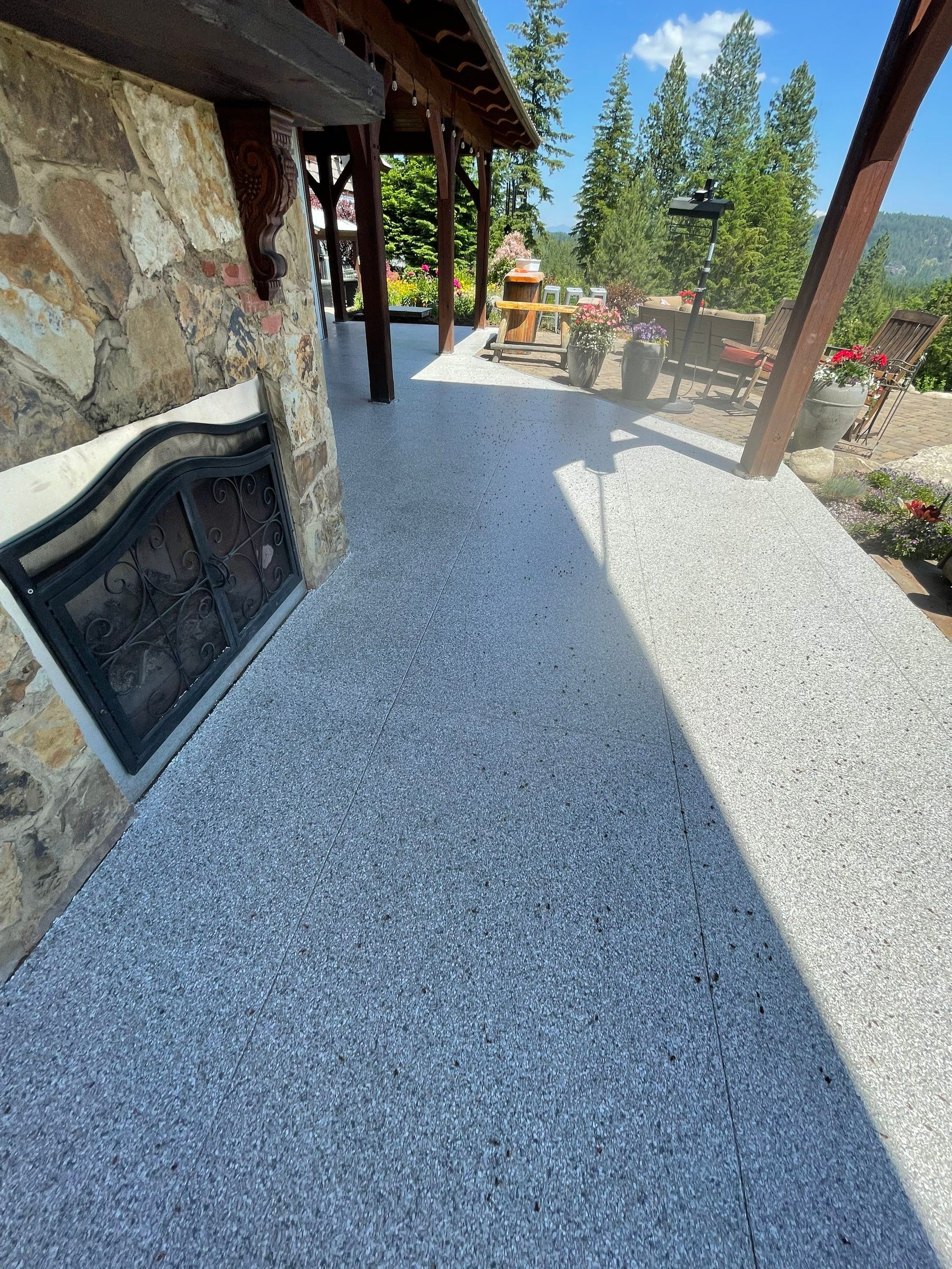 Patio Transformation using Mt Everest by Croc Coatings, LLC