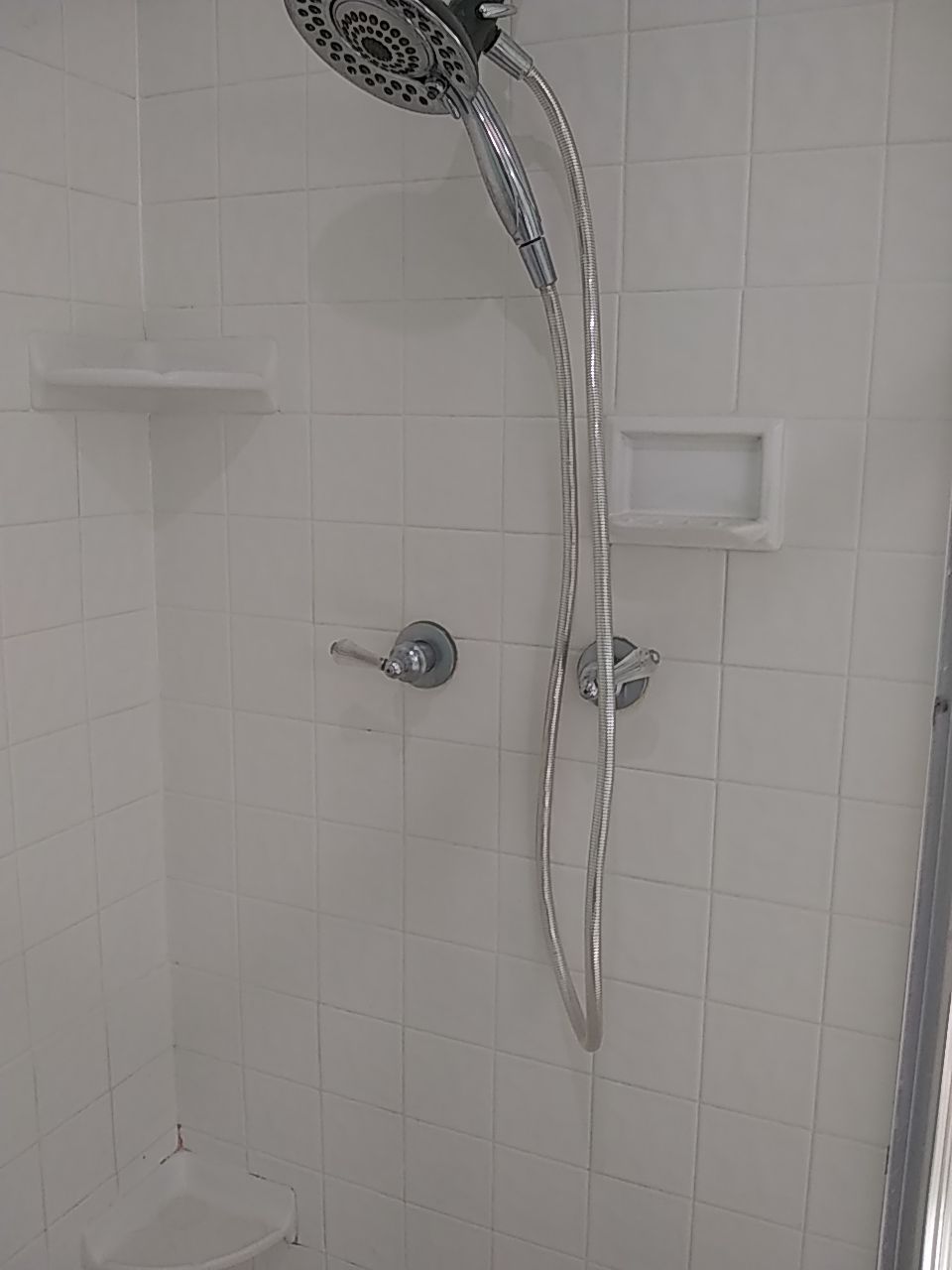 Neo-angle shower by The Shower Company