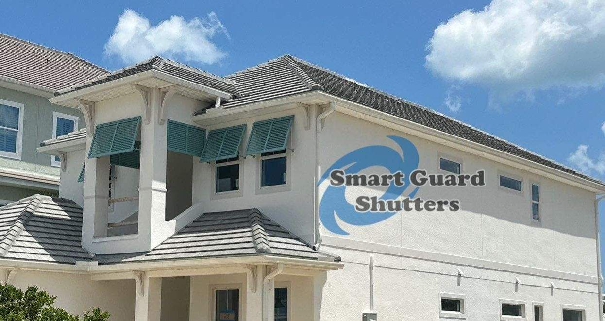 Decorative Bahamas in Pastel Turquoise by Smart Guard Shutters