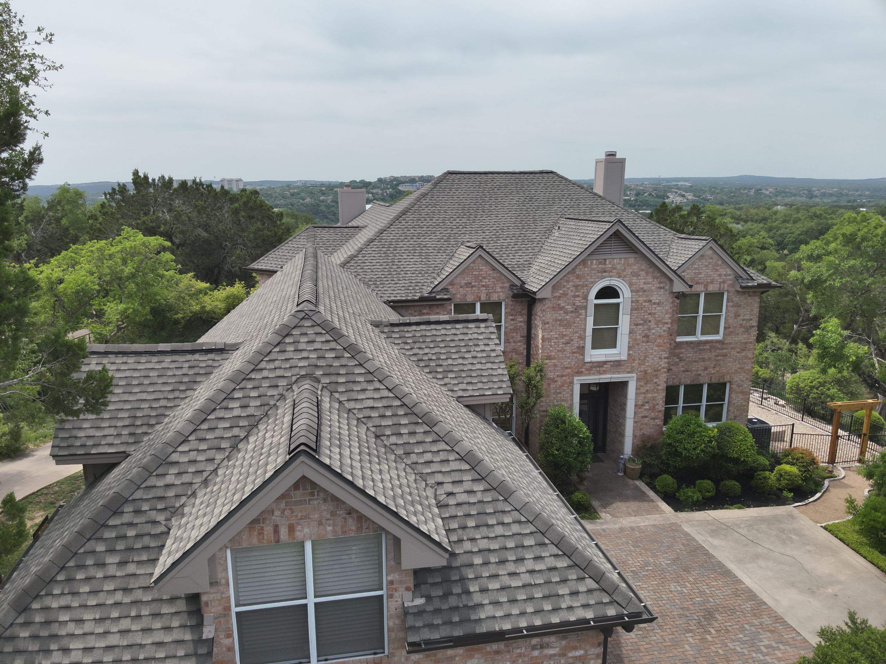 Restoring Strength & Beauty After Hail Damage using GAF - Ultra HDZ - Weathered Wood by Action Exteriors Austin