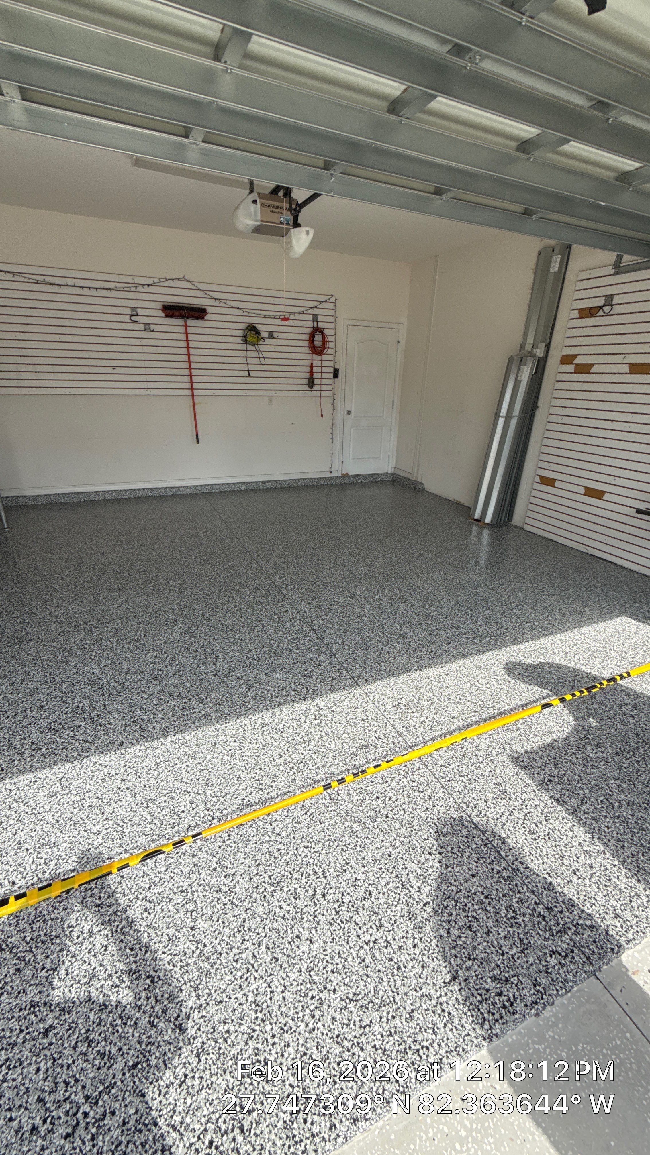 High-Contrast 'Domino' Flake Finish by Performance Floors & Coating