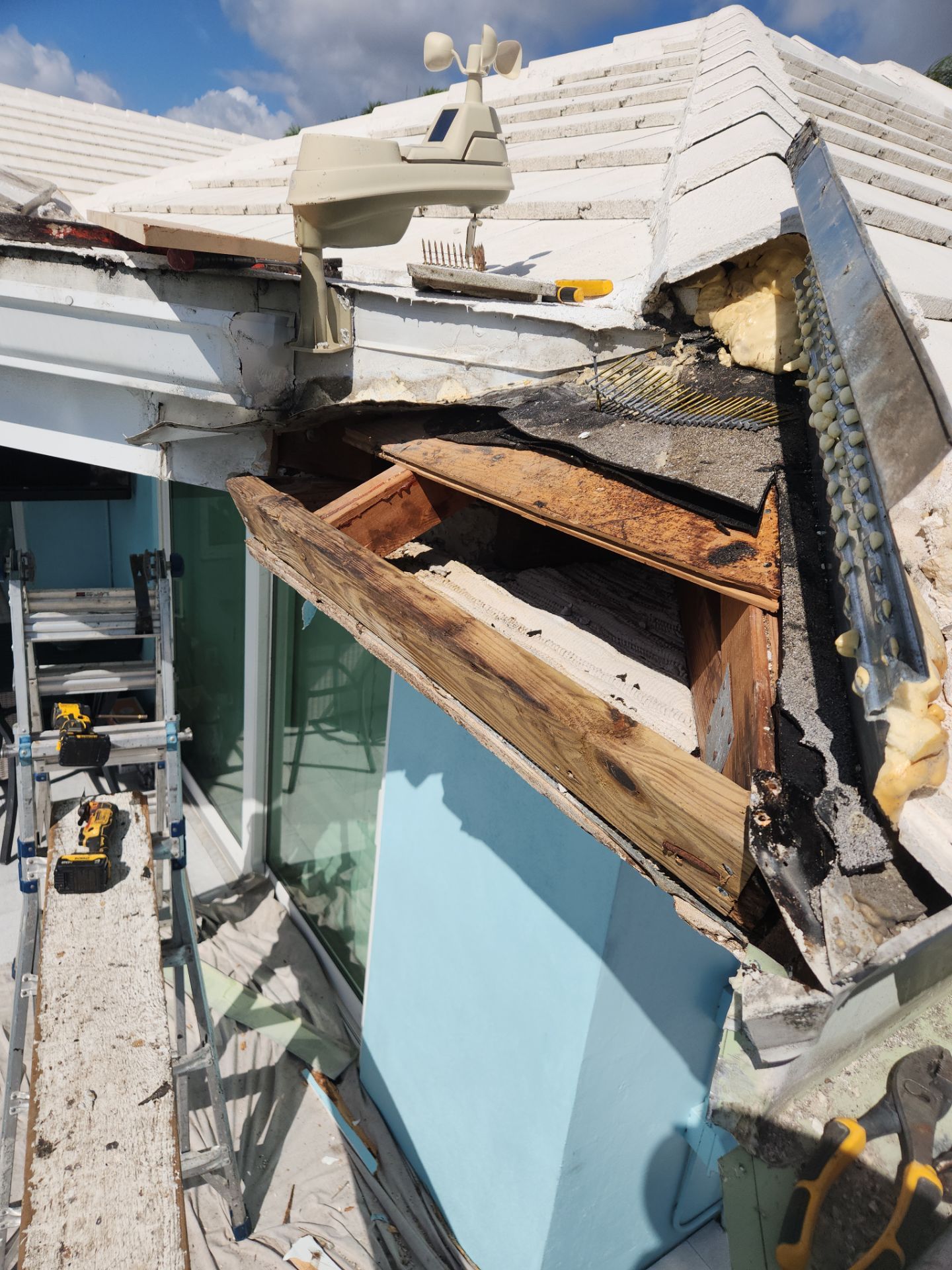 Concrete Tile Roof and Fascia Board Repair in Boca Raton by Aastro Roofing