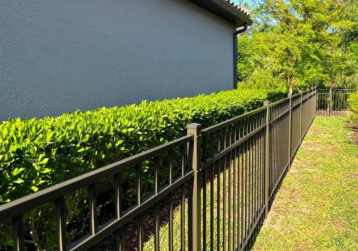 Aluminum Fence Installation using Black 3 Rail Aluminum Fence by Asap fence and gates, LLC
