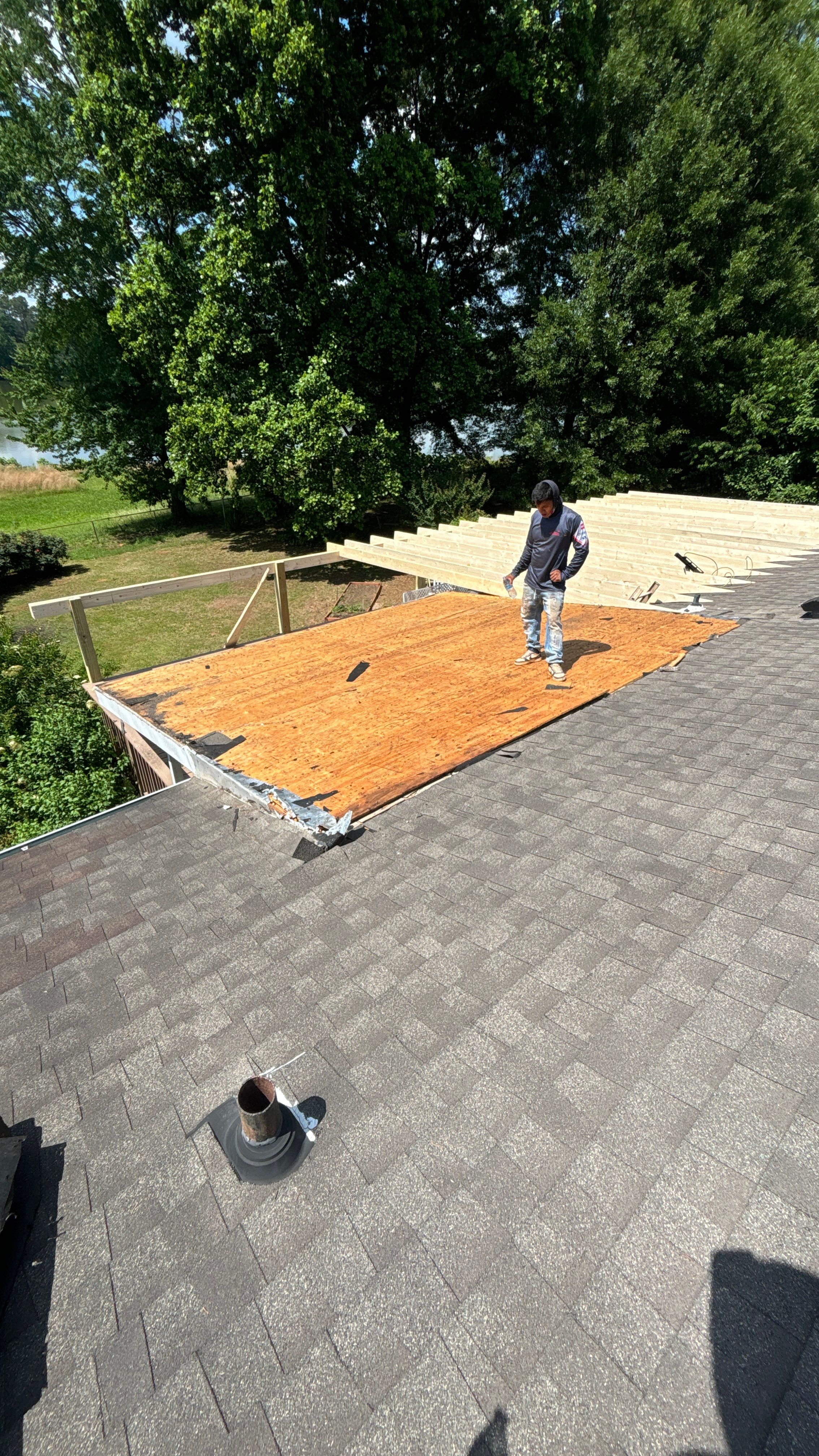 Cover porch by Deerfield Roofing LLC