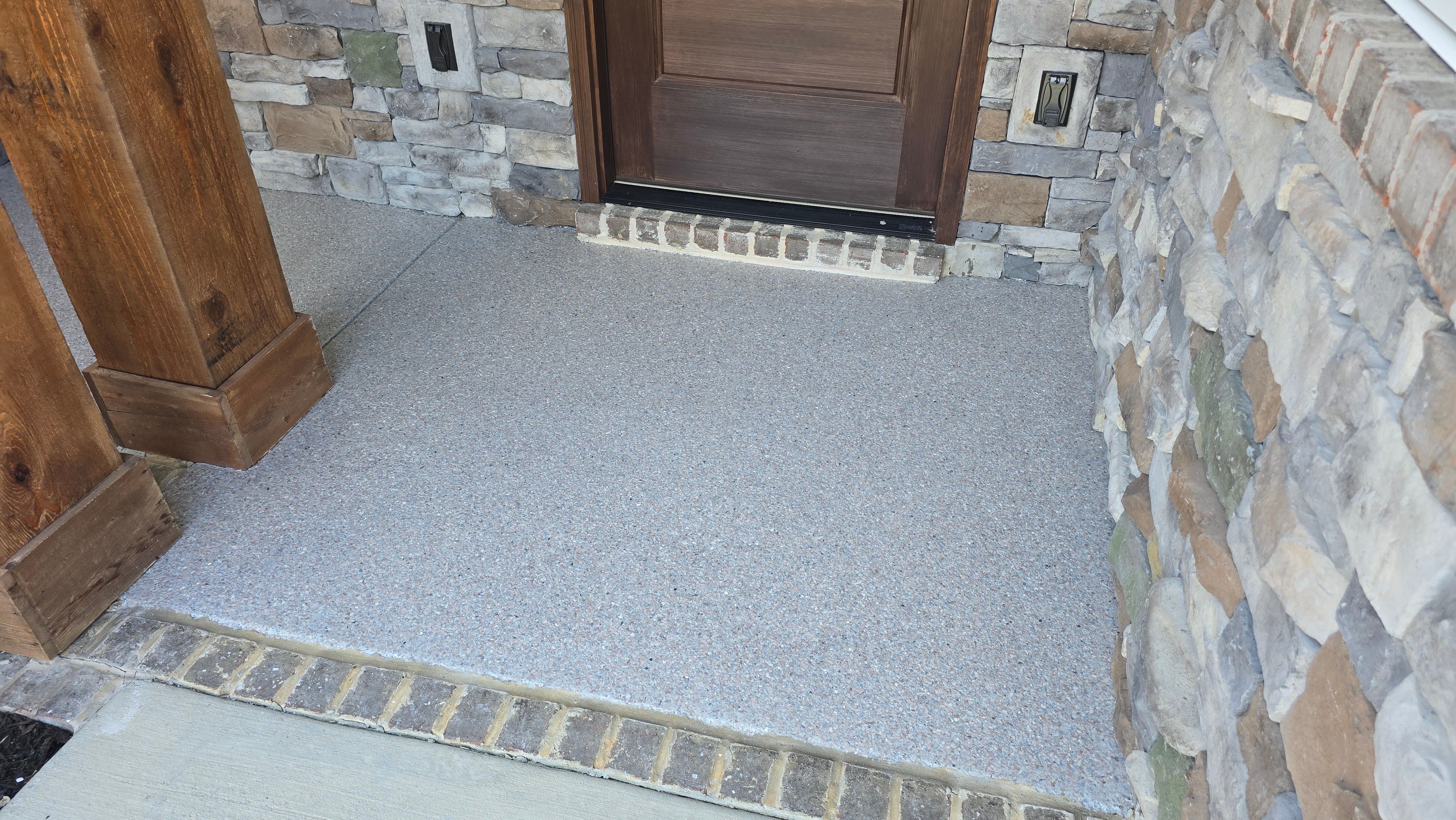 Porch & Patio Completed Using Obsidian & Pumice by Elite Floor Solutions