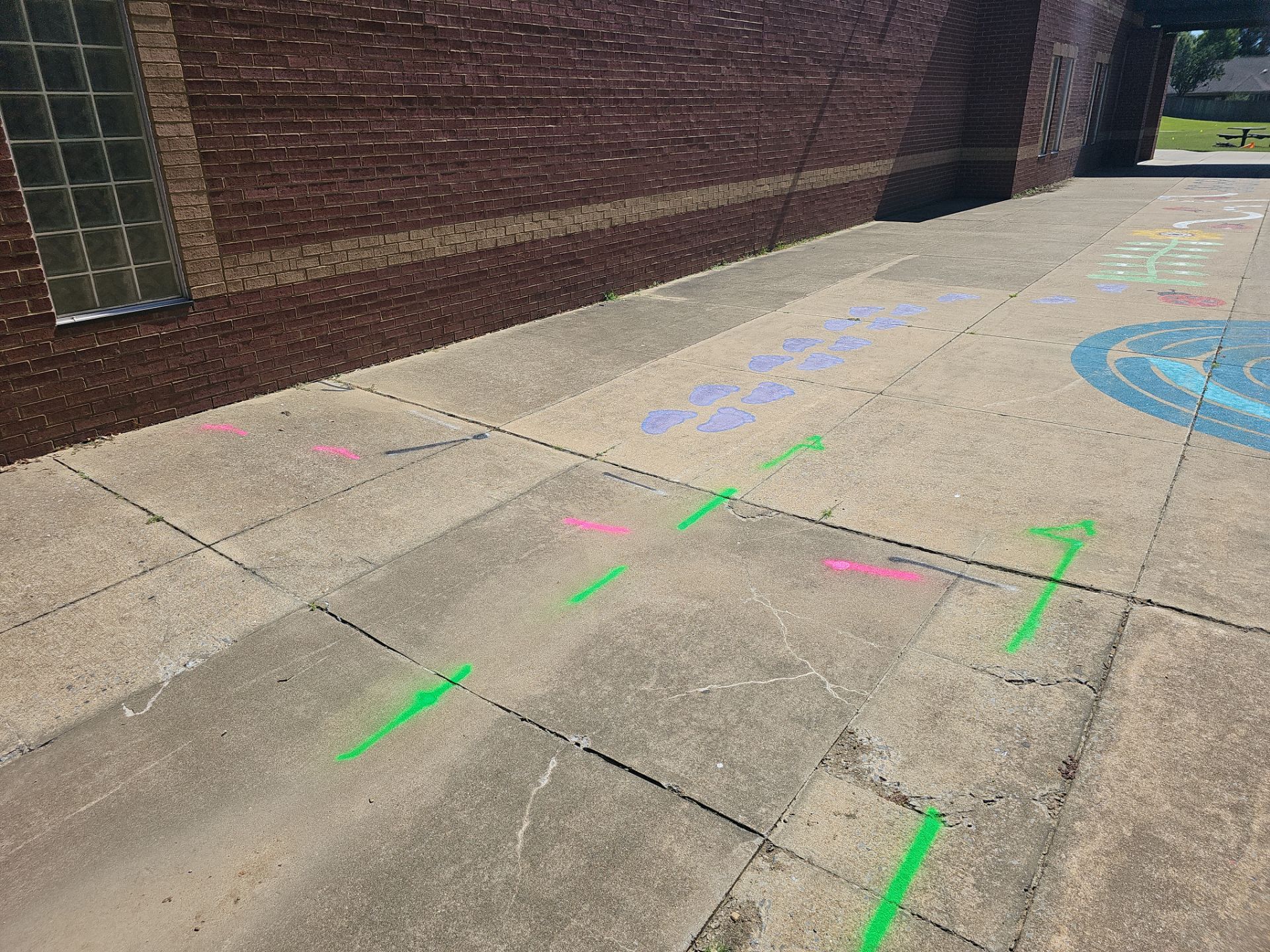 Utility Locating at a school for fence install by Alsip Locating Service, LLC