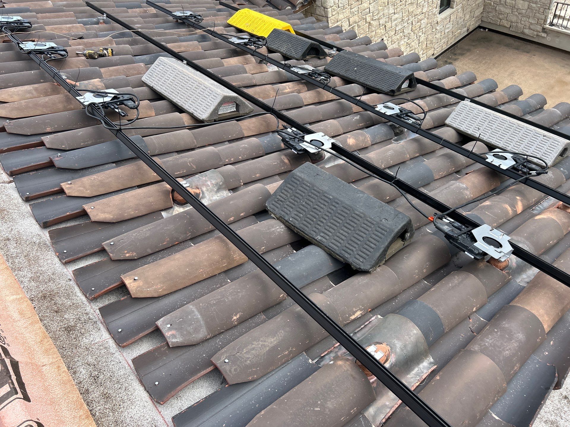 Solar Panel and Clay Tile Roof Installation in Hidden Hills by AWS Solar