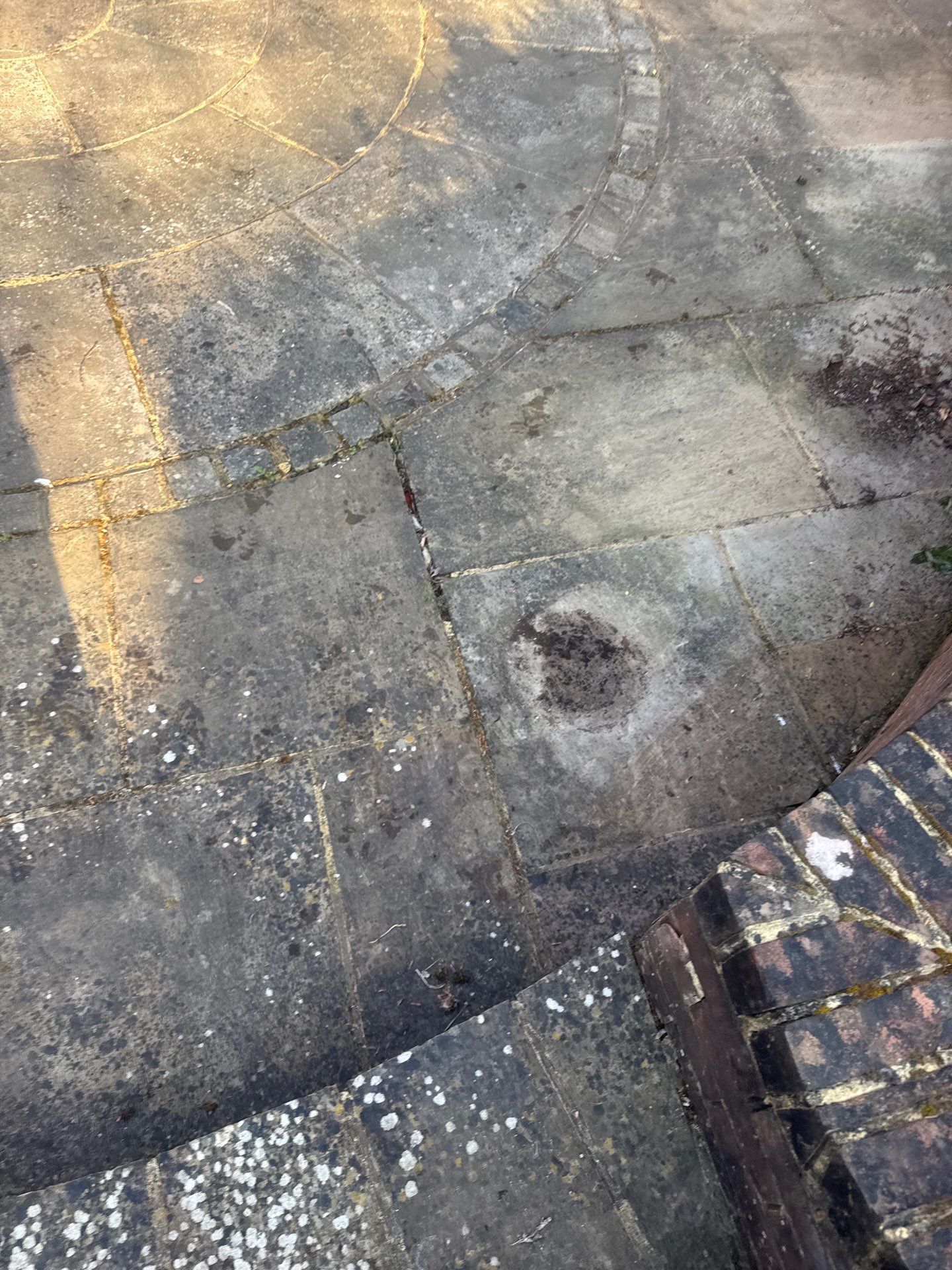 Patio Area Spring Clean using 18inch Whirlaway FSC by Ges Exterior Cleaning ltd