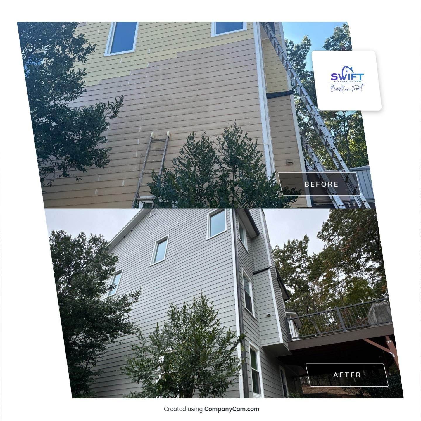 Exterior Painting and Siding Refresh for Woodstock Residential Home by Swift Home Renovations