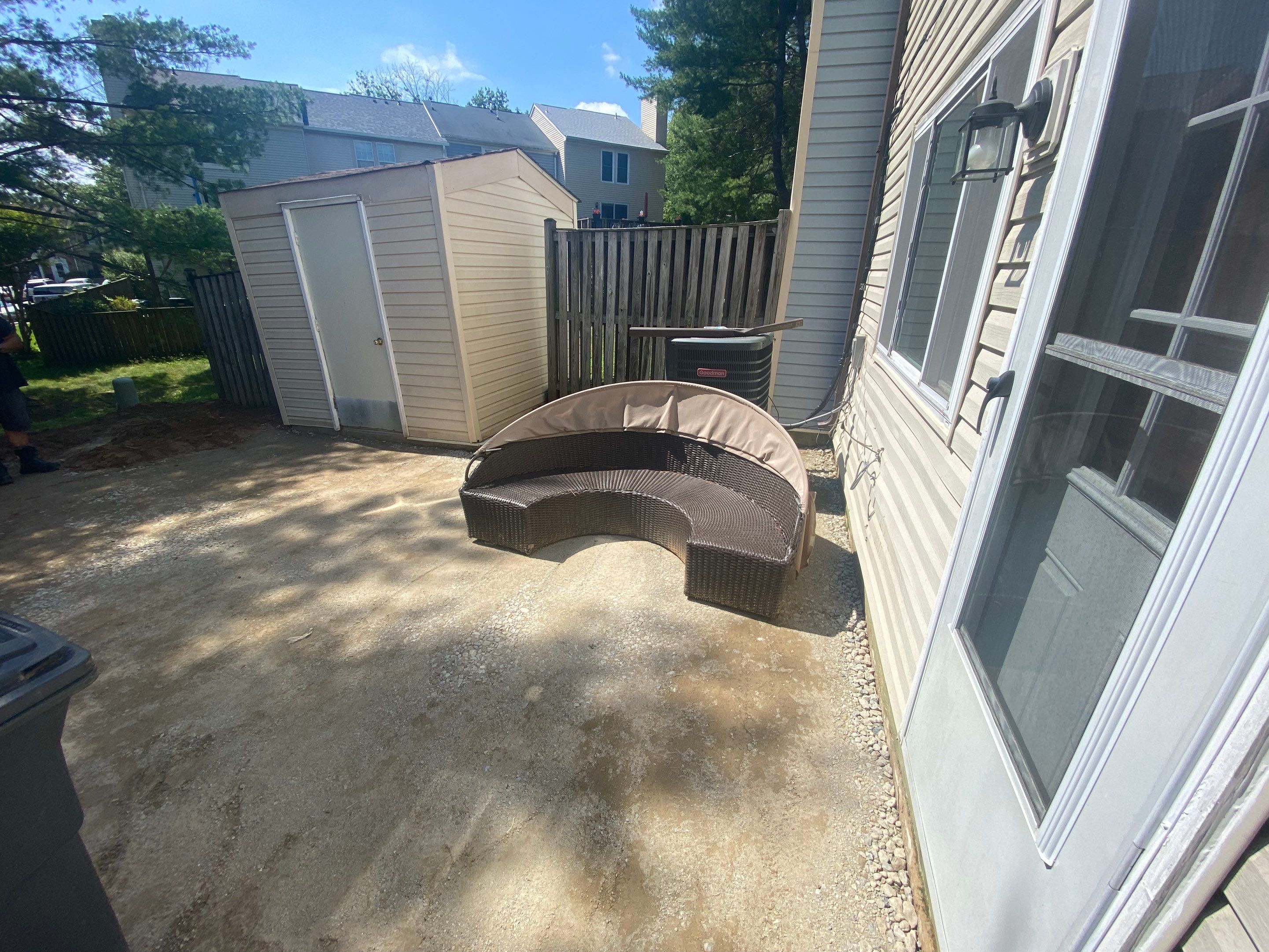 Backyard Transformation using Techo-Bloc Pavers by The Smet Companies, LLC