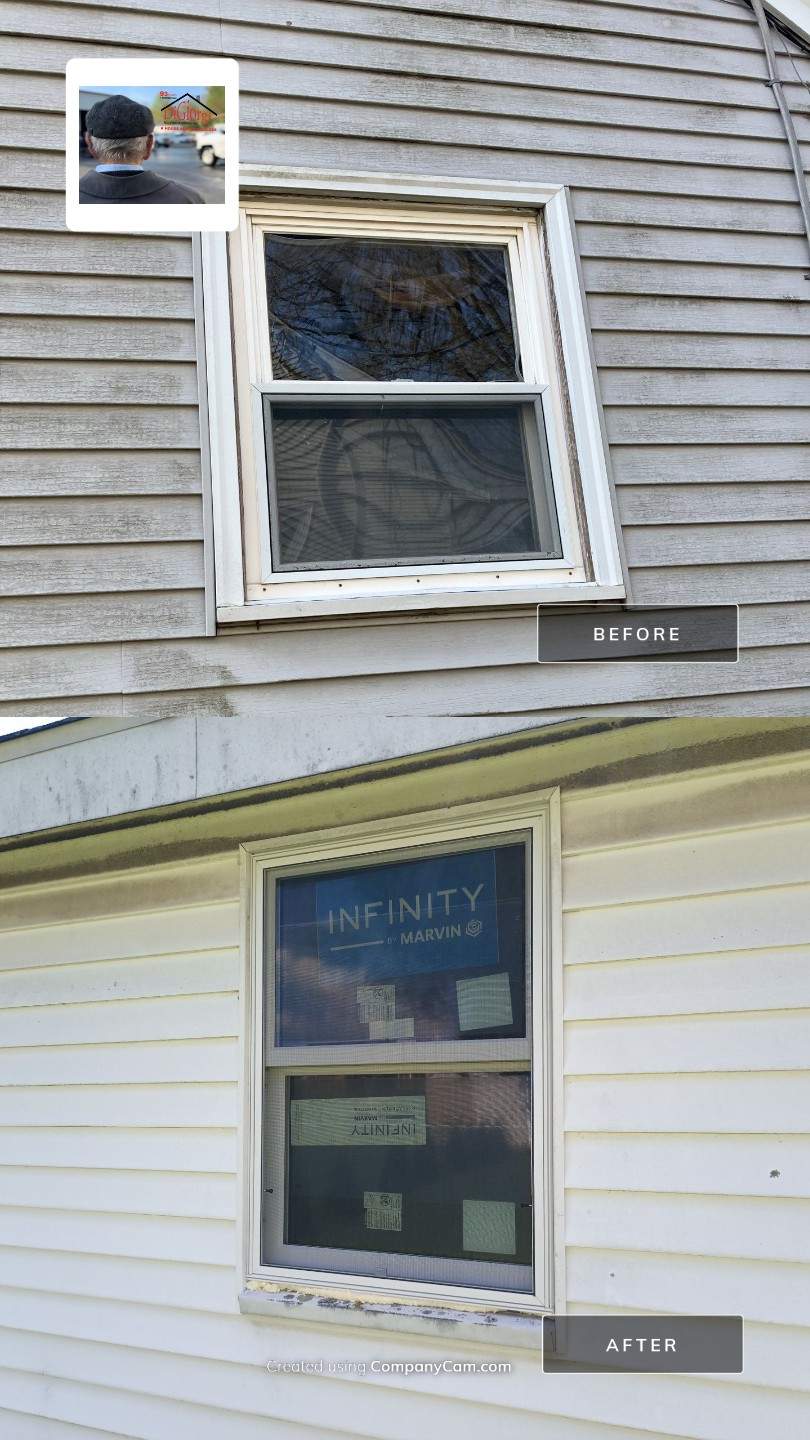 Window Installation using Provia and infinity By marvin windows by DiGiorgi Roofing and Siding Inc