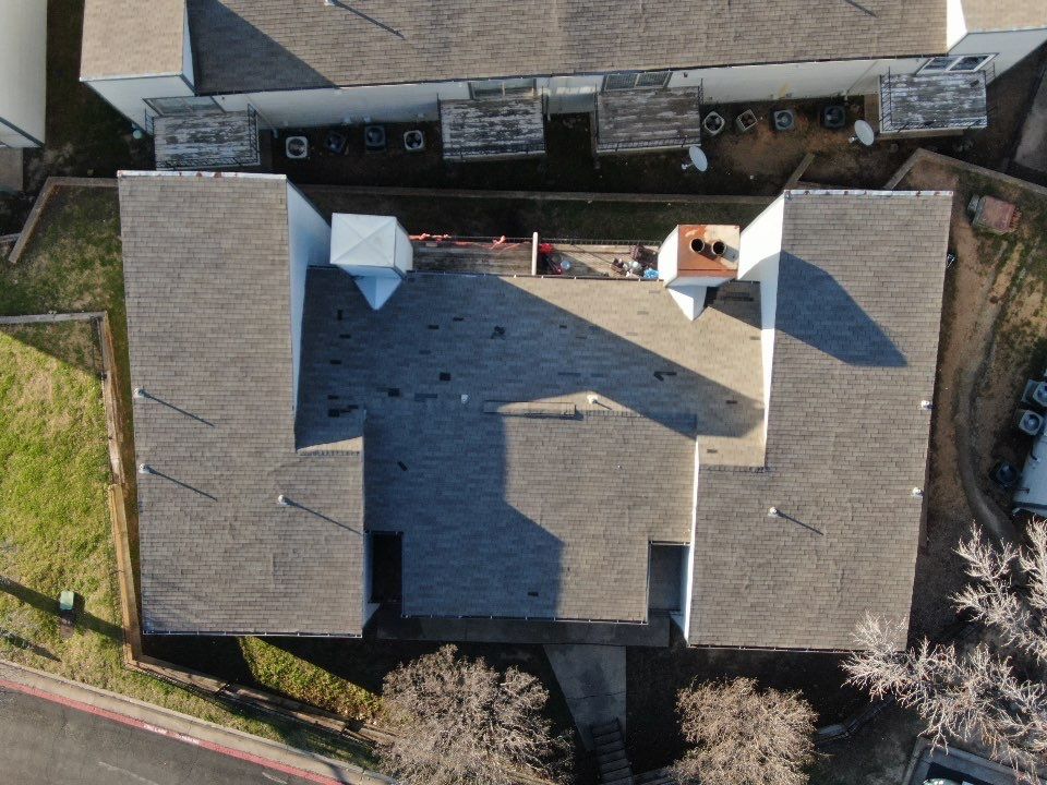 Apartment Roofing Repairs using Certainteed xt25 by Becker Roofing and Exteriors