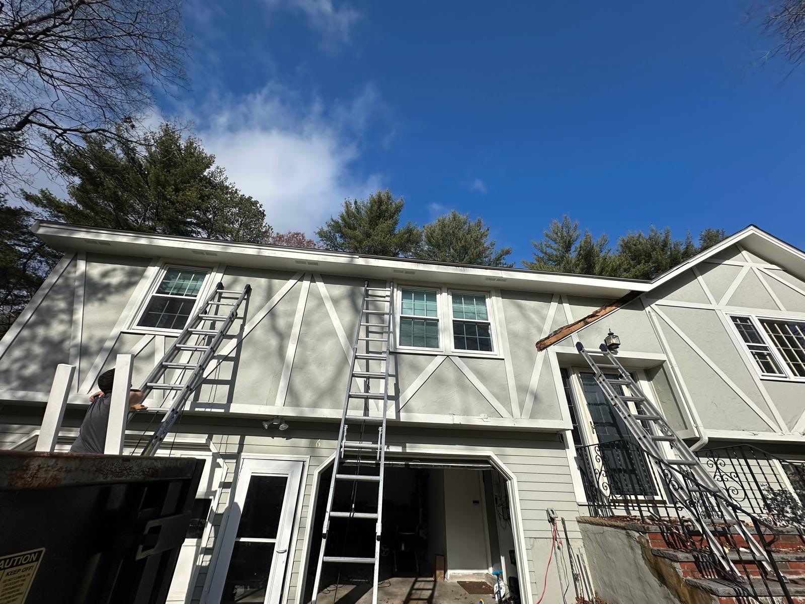 GAF Charcoal Roof Replacement with Vent Leak Repairs, PVC Fascia & Leaf Guard Gutters by Sensible Home Solutions