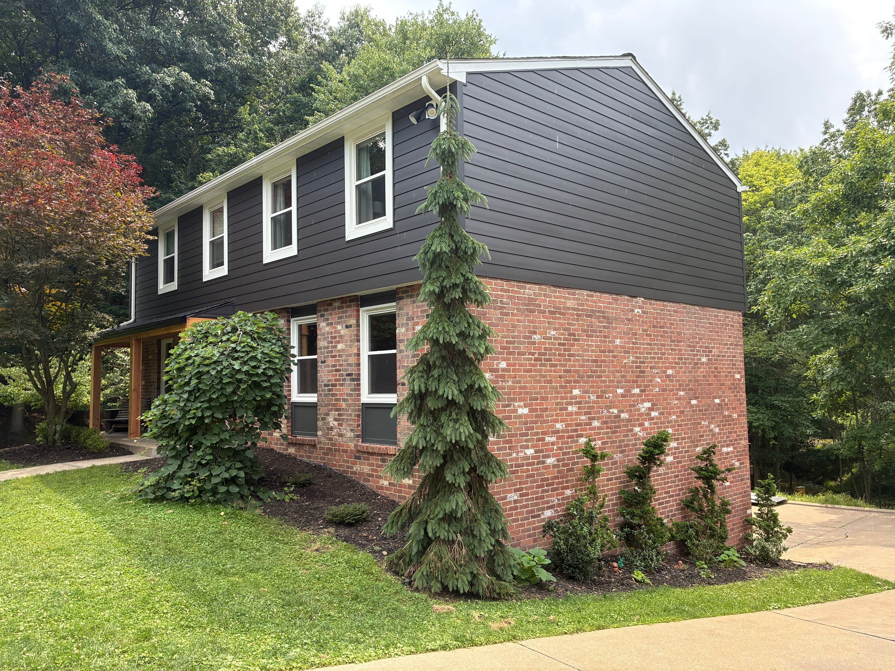 Ascend Siding Replacement and Custom Cedar Porch Renovation in Allison Park by Ideal Siding Pittsburgh