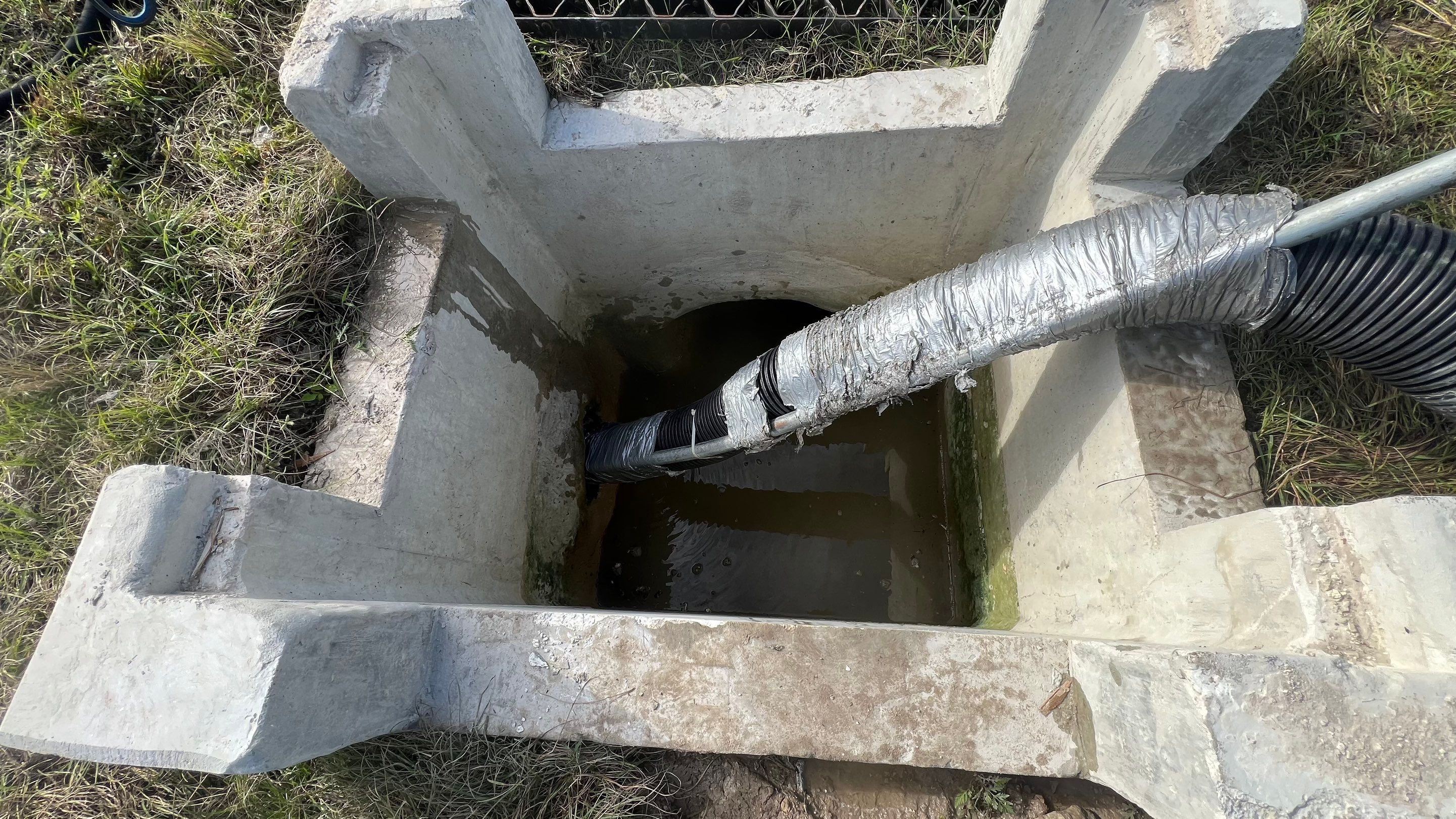 New Construction Commercial Parcel Stormwater System Cleaning by Don Mar, Inc. Storm Water Solutions