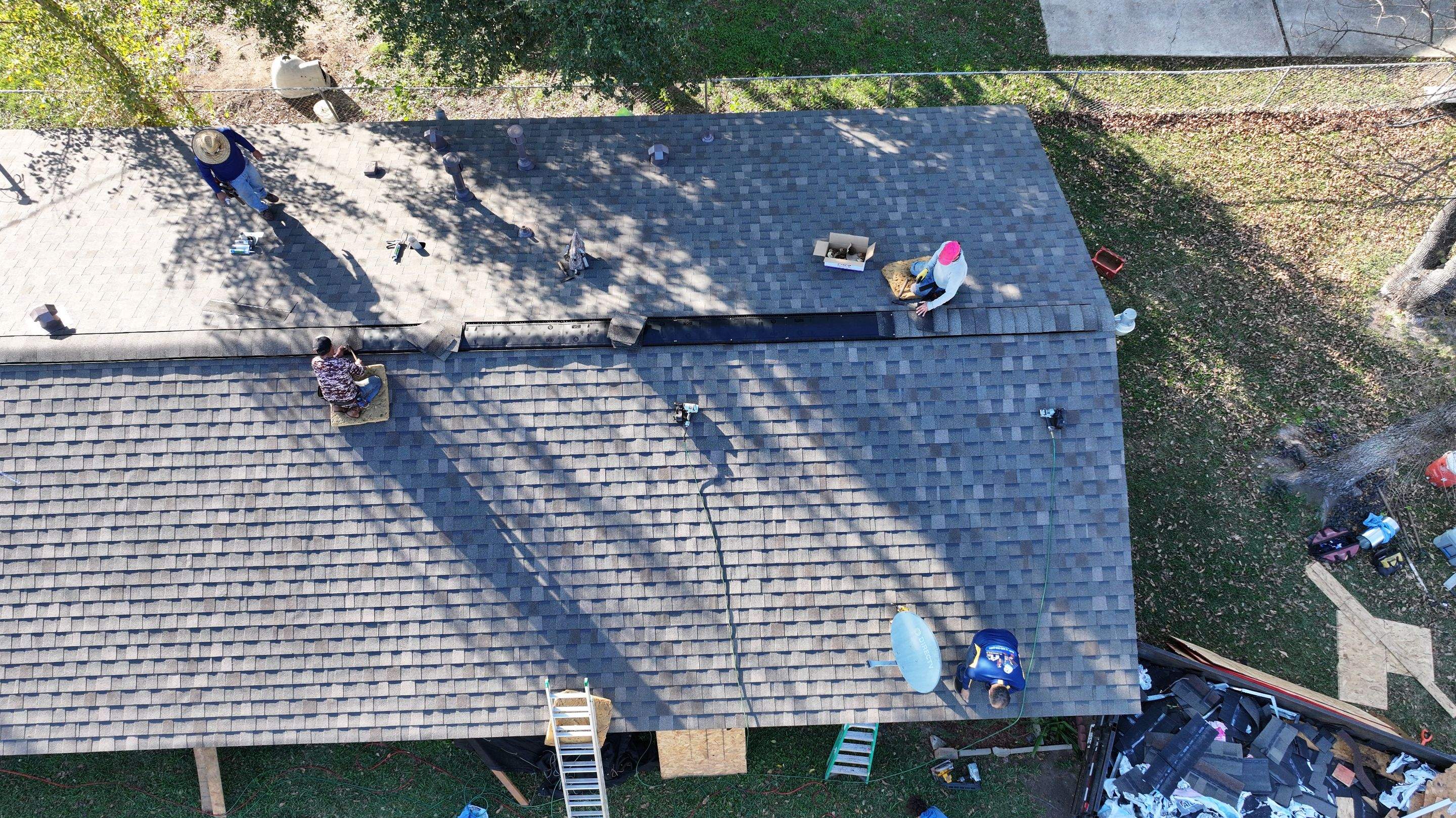 Complete Roof Replacement, Crew in Action — Houston, TX by PL Roofing & SB Roofing, LLC.