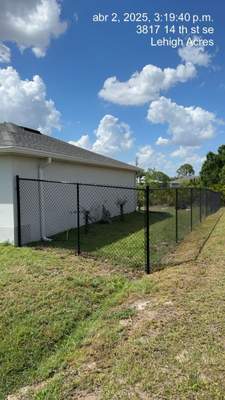 Black Chain Link Fence Installation for Lehigh Acres Property Perimeter
