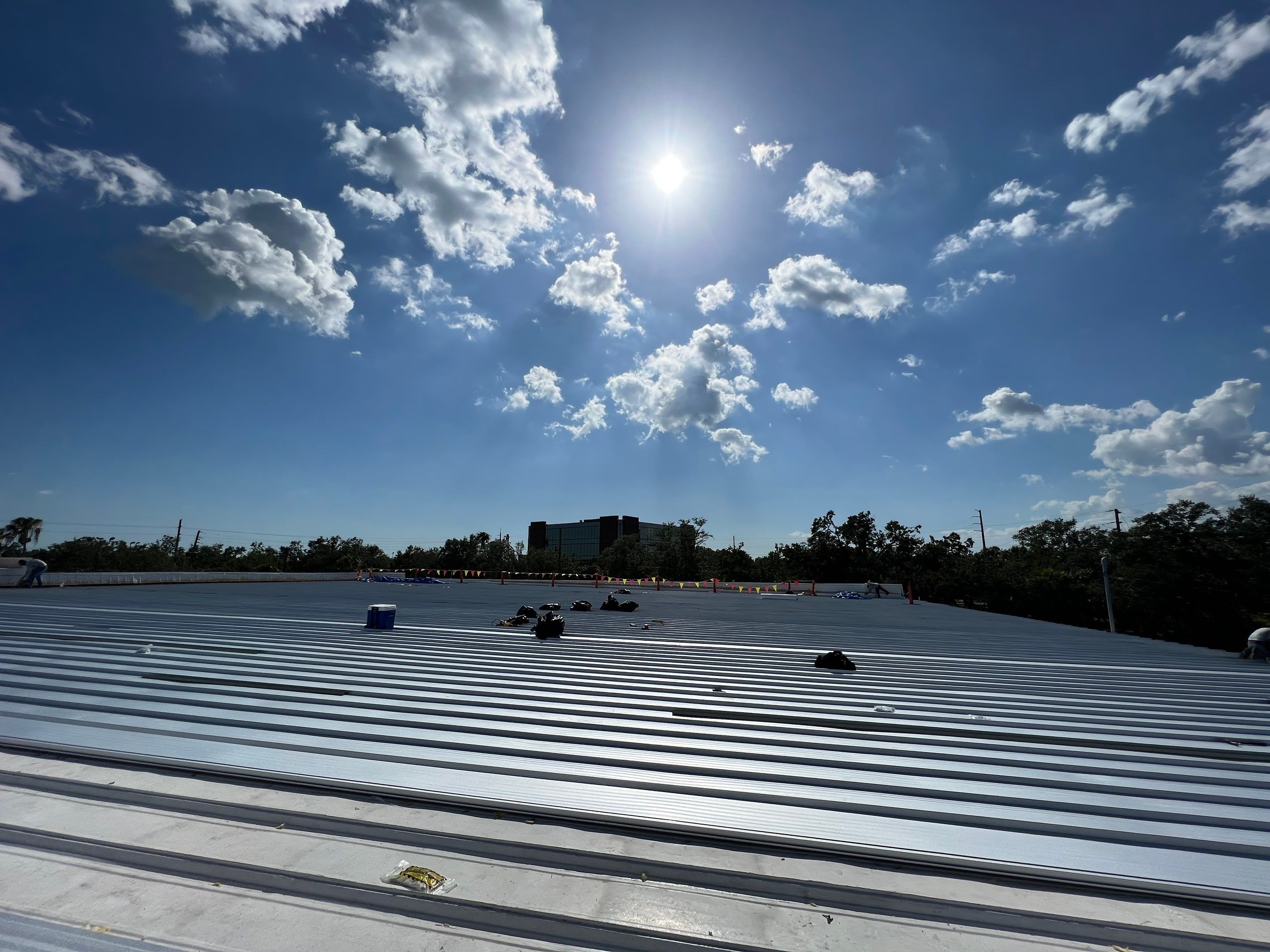 Commercial Metal Roof Replacement at Shopping Plaza in Port Charlotte by CES Roofing