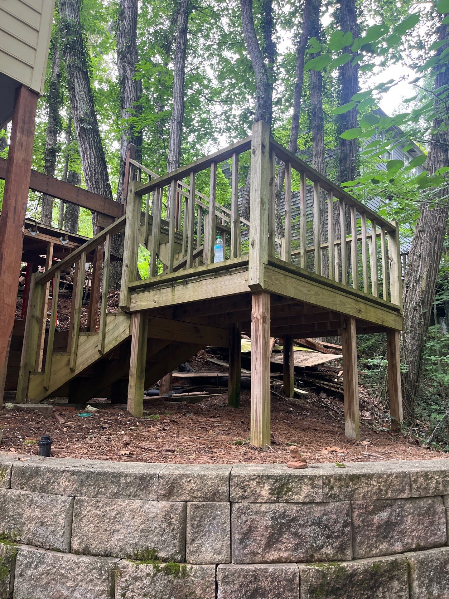 Pressure Treated Pine Deck Build in East Cobb by Nelson Exteriors