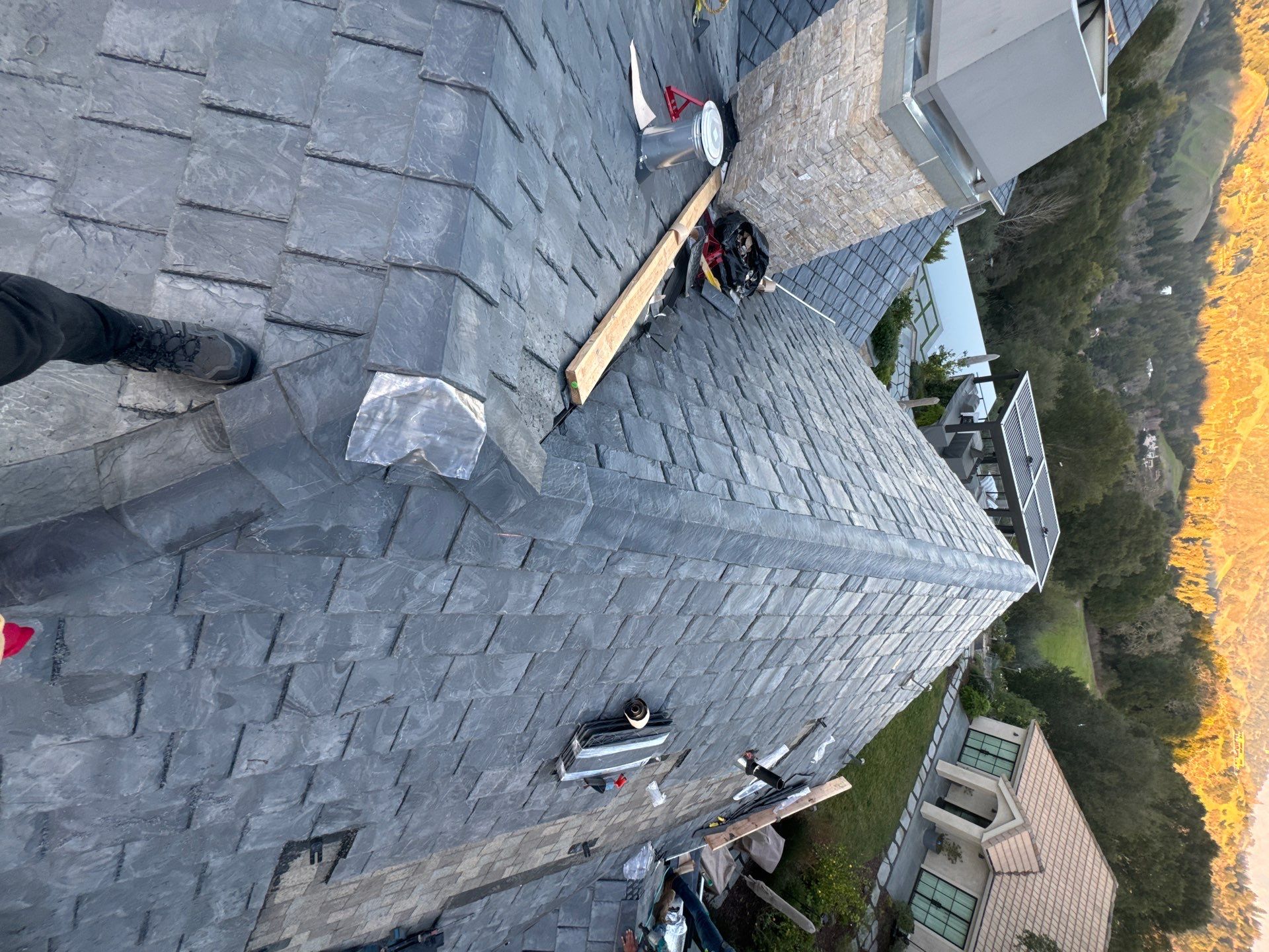Residential Roofing Installation using Slate by Acker Roofing
