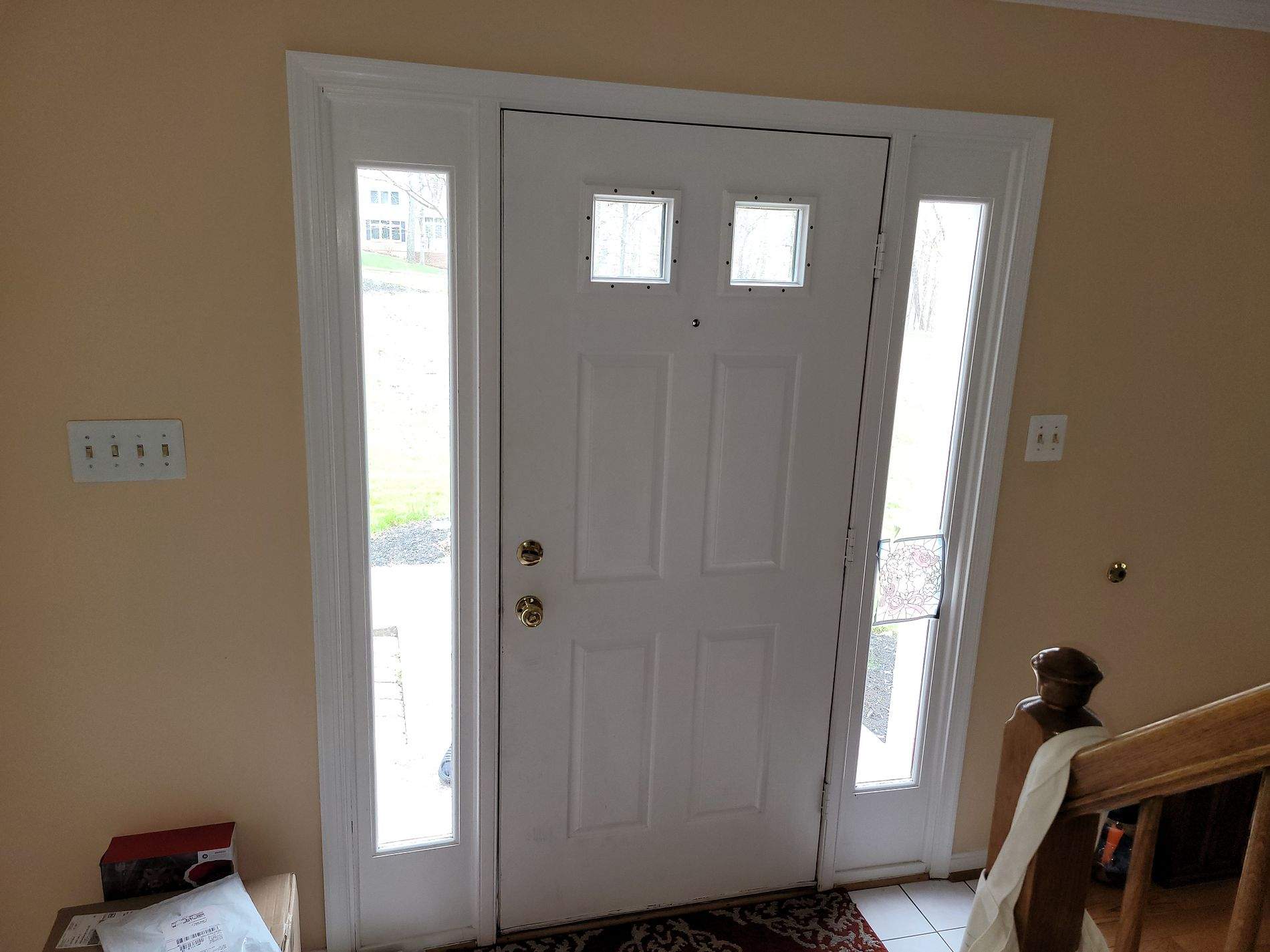 Siding Installation using James Hardie Siding- Cobblestone & Provia Signet Entry Door by Roof Right Inc