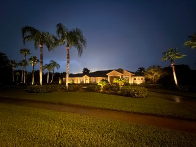 Custom Exterior Landscape Lighting for Residential Estate in Odessa by Elegant Accents