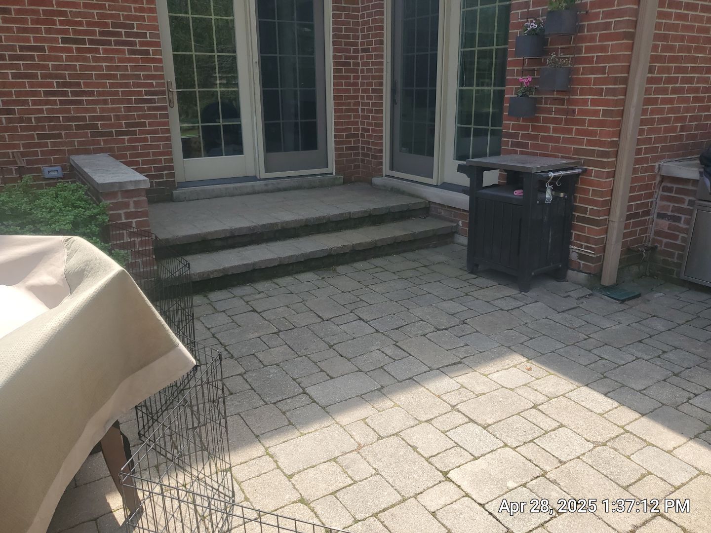Brick paver repair, clean, seal and poly sanding by Northern Power Washing LLC.