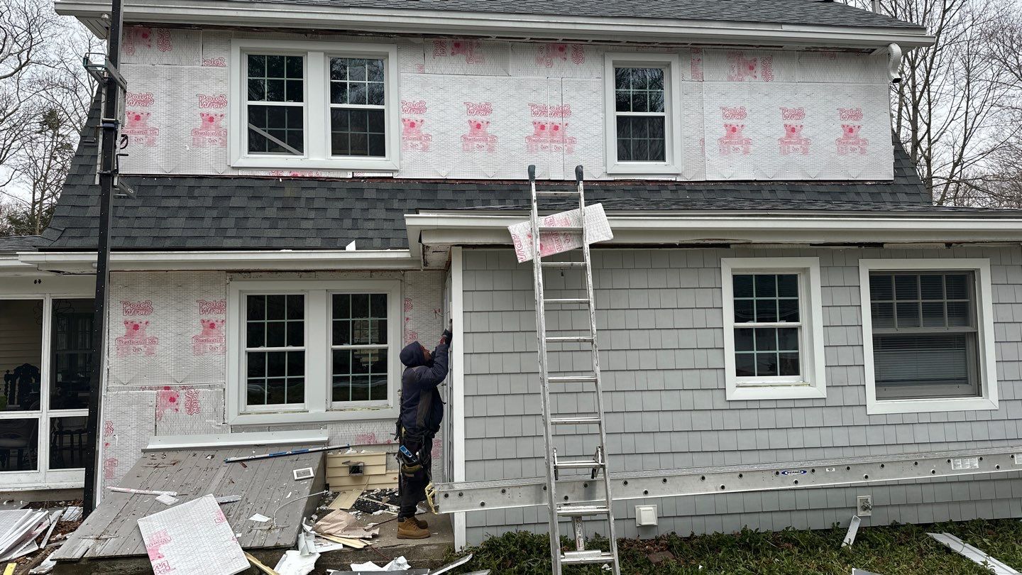 Siding Installation using Certainteed Cedar Impressions Sterling Gray by A Plus Exterior