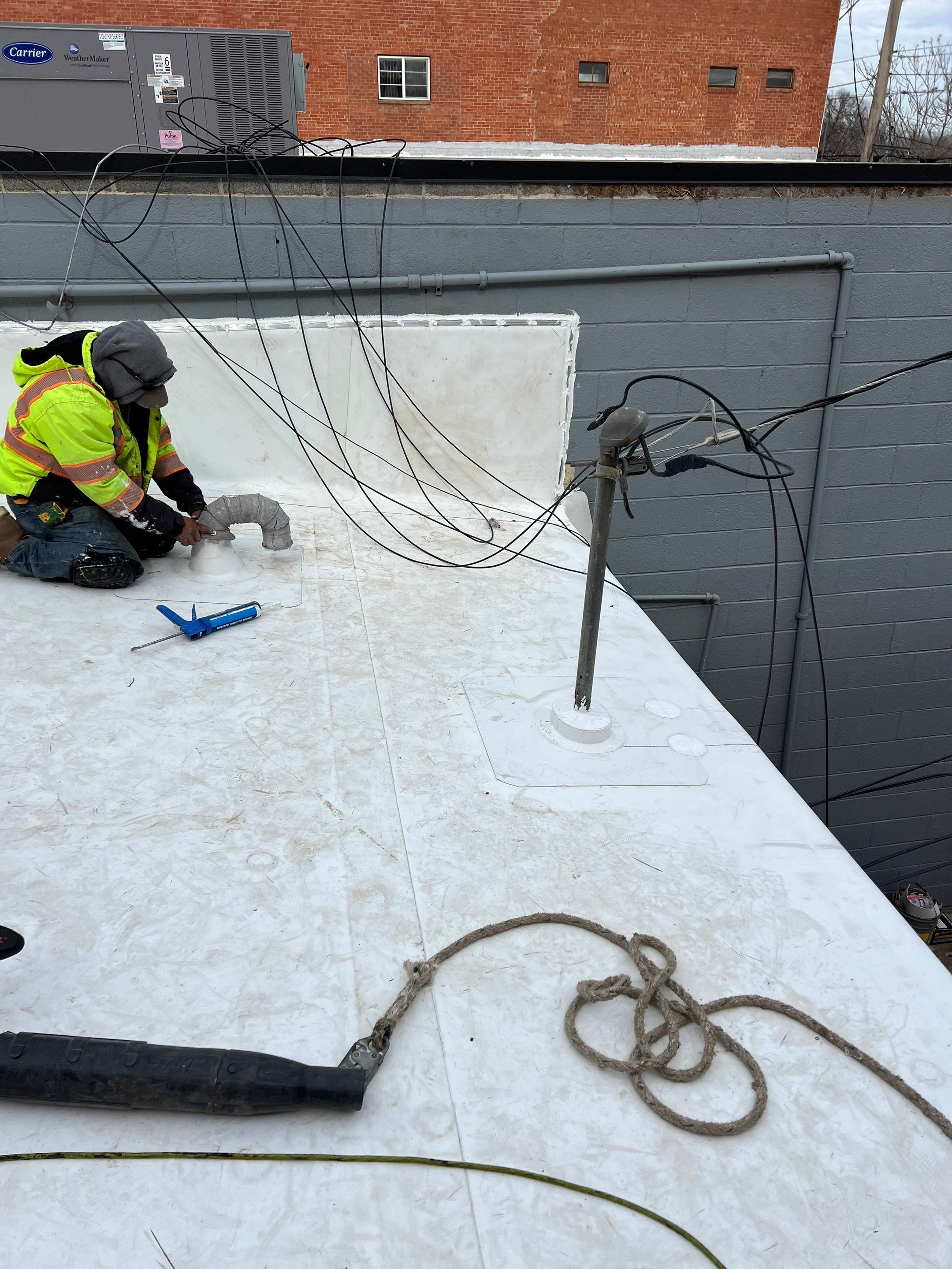 Commercial Roofing Installation using Mule-Hide by Frontline Roofing and Construction
