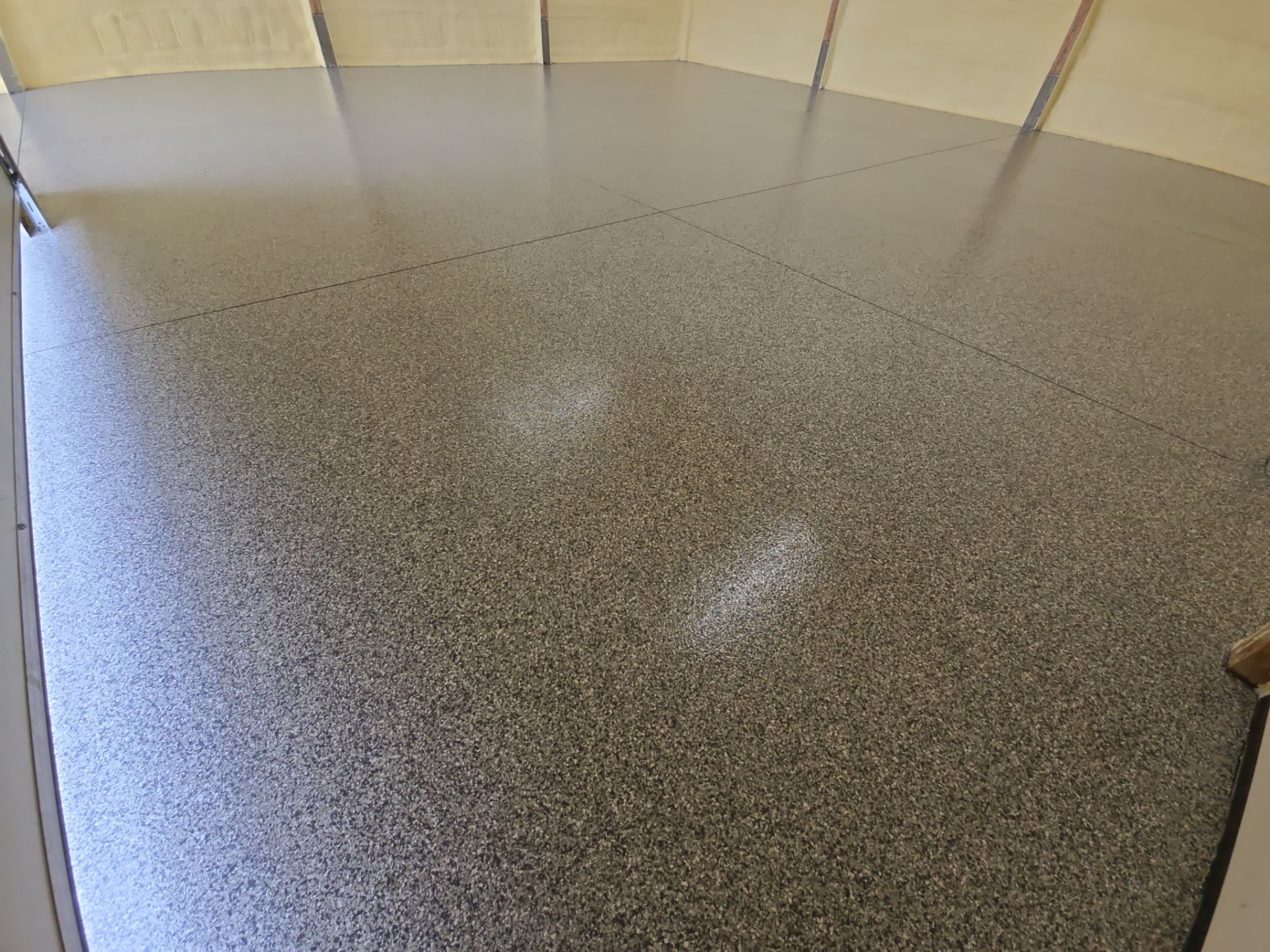 Garage Transformation using Slate Stone by Croc Coatings, LLC