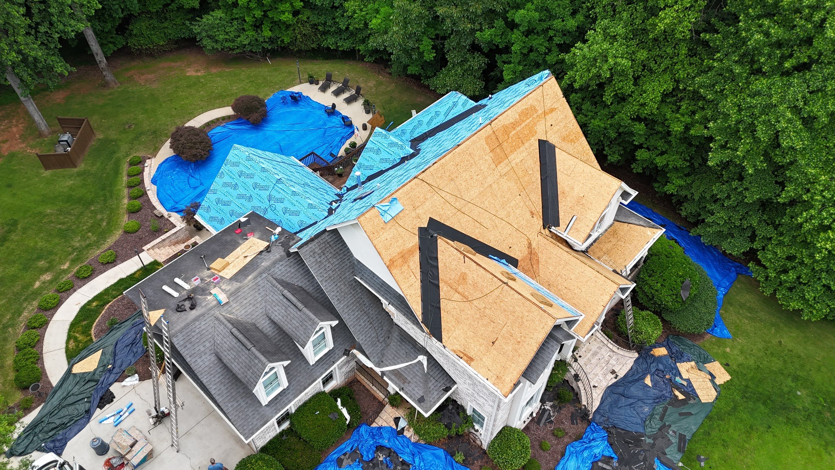 Insurance Paid Architectural Shingle Roof Replacement for Simpsonville Residence by Roofers LLC