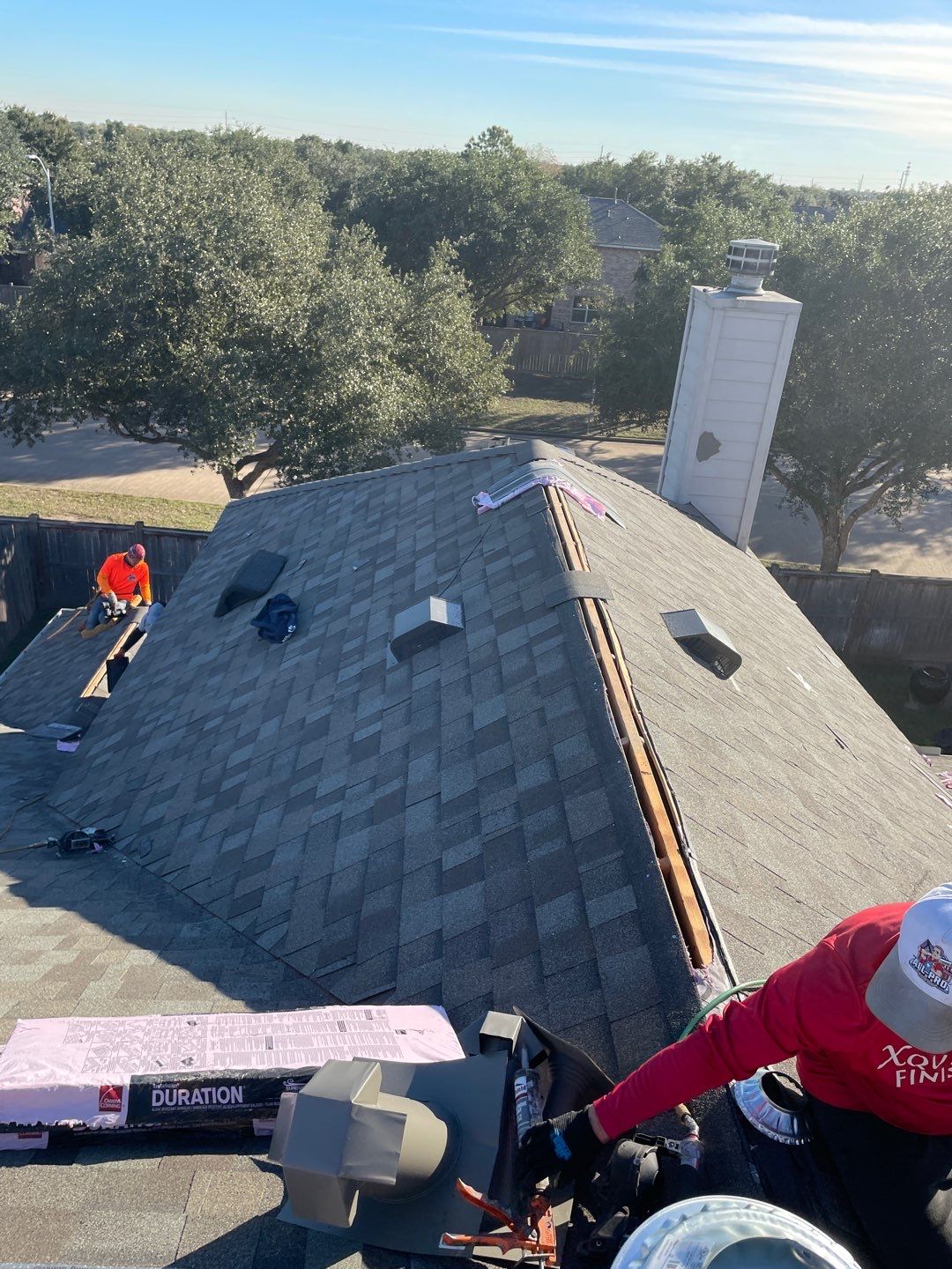 Residential Roofing Installation using Owen's Corning Duration (Lifetime) Shingles by Roof Repair Company