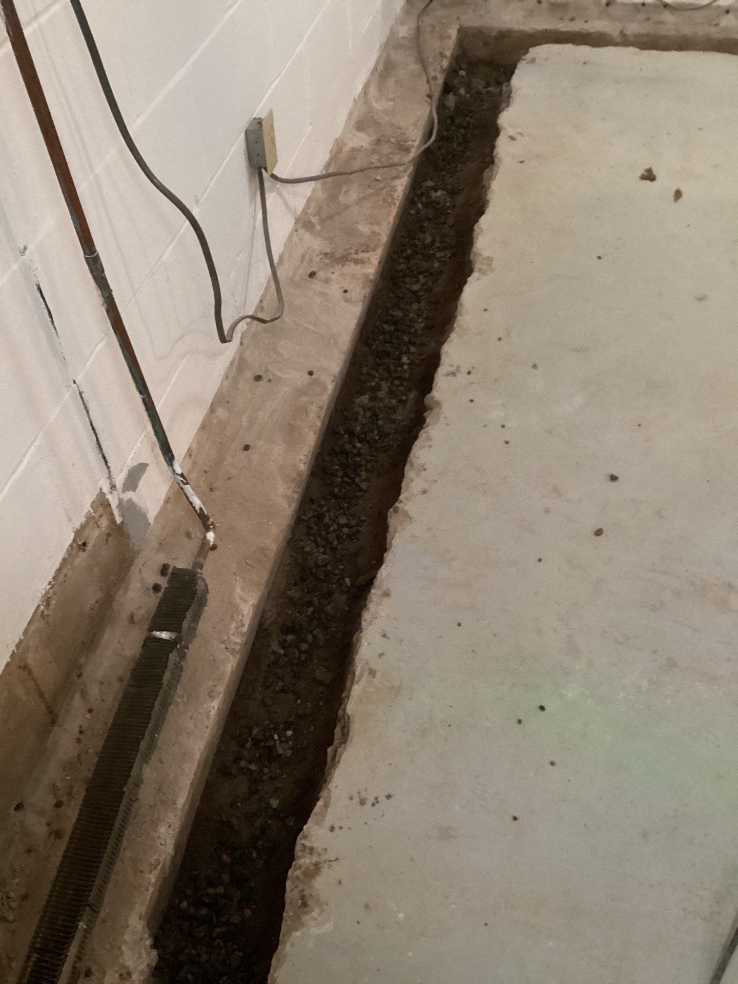 Drain tile in Woodbury by Waterproofing Northeast