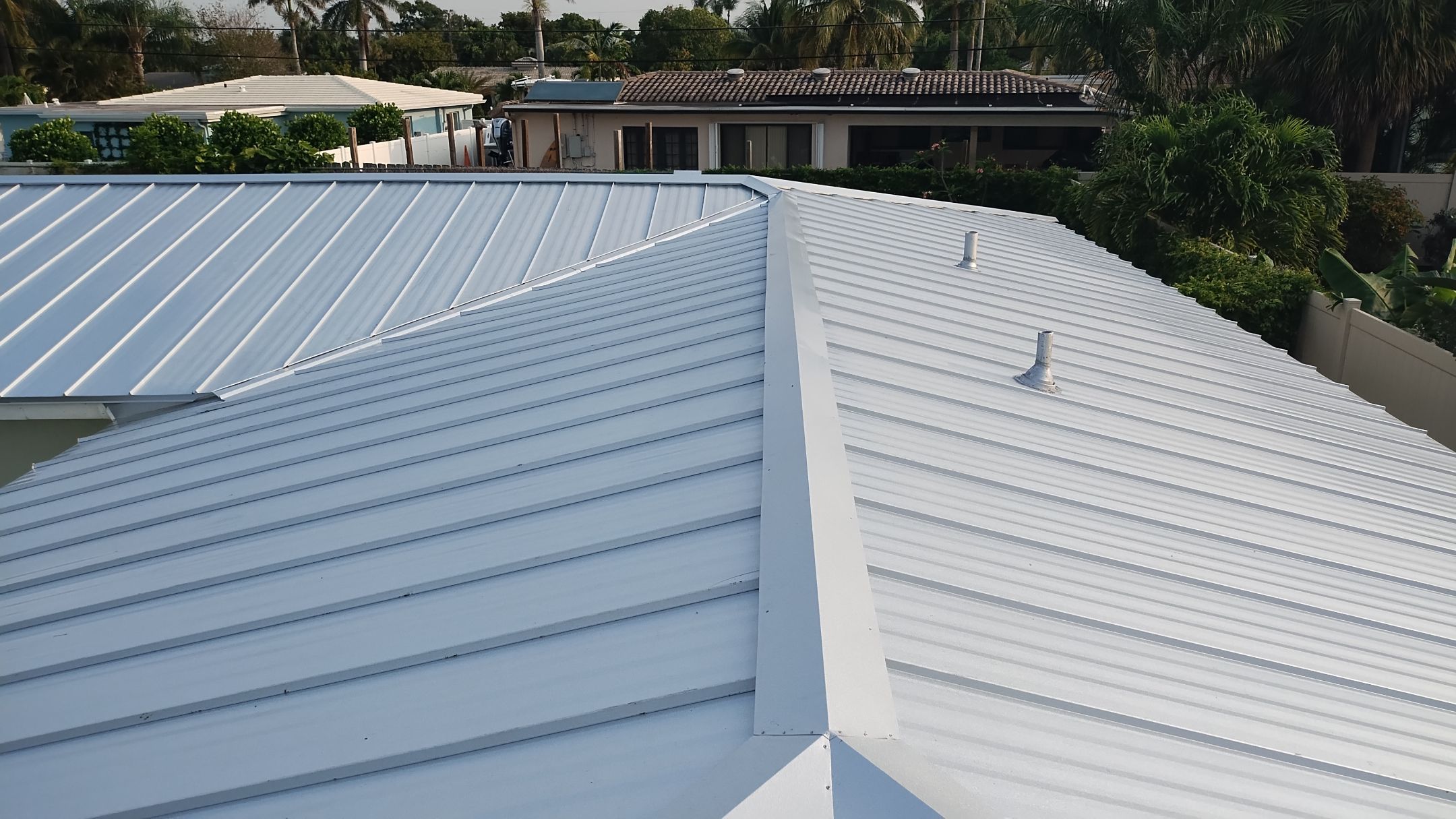 Residential Roofing Installation using 1" Nail strip metal roof by BLUES BROTHERS ROOFING
