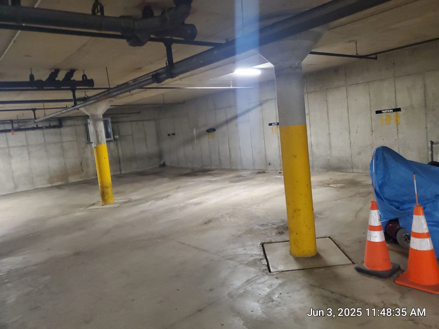 Parking garage cleaning by Northern Power Washing LLC.