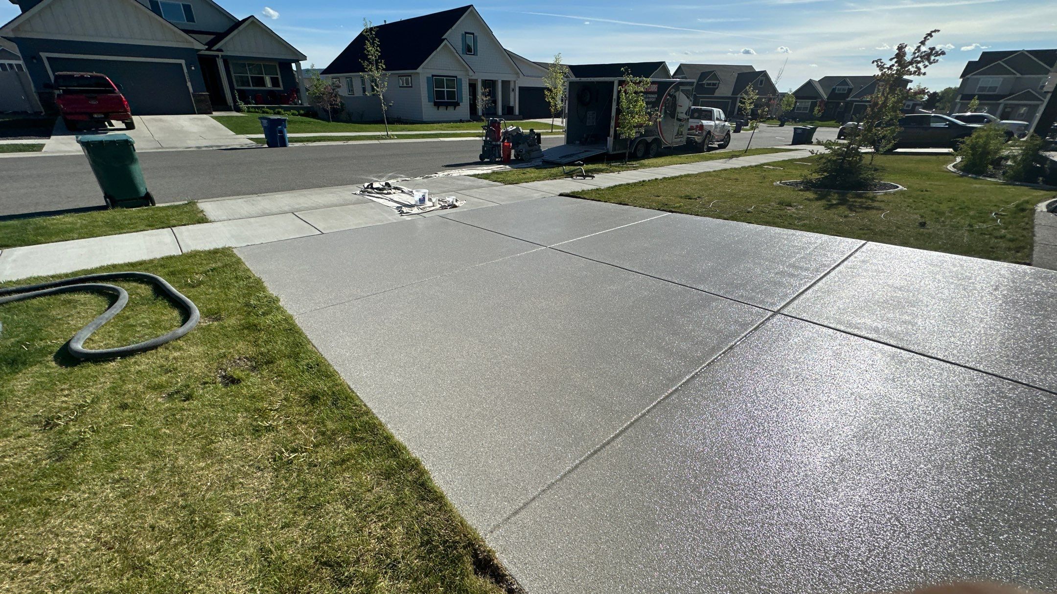 Driveway and Patio Transformation - Quartzite Hybrid by Croc Coatings, LLC