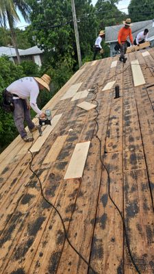 Full Shingle Roof Replacement and Wood Decking Repairs in Lake Worth Beach