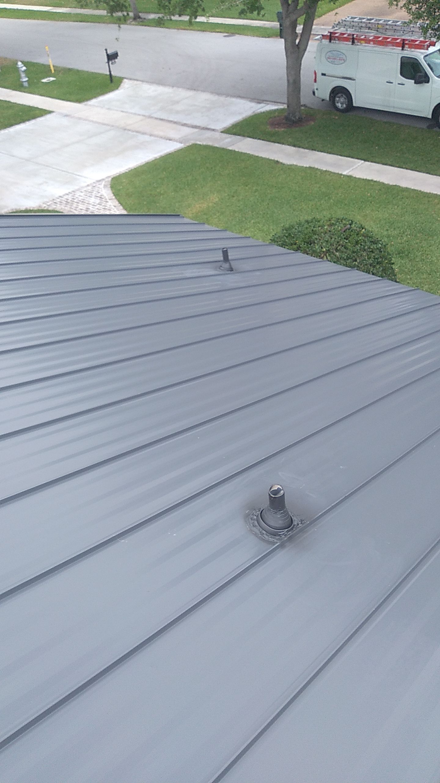 Residential Roofing Installation using 1" Nail strip metal roof by BLUES BROTHERS ROOFING