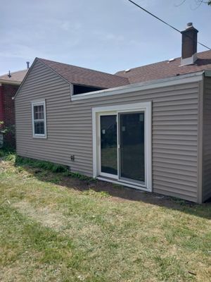 from a wall to a patio door