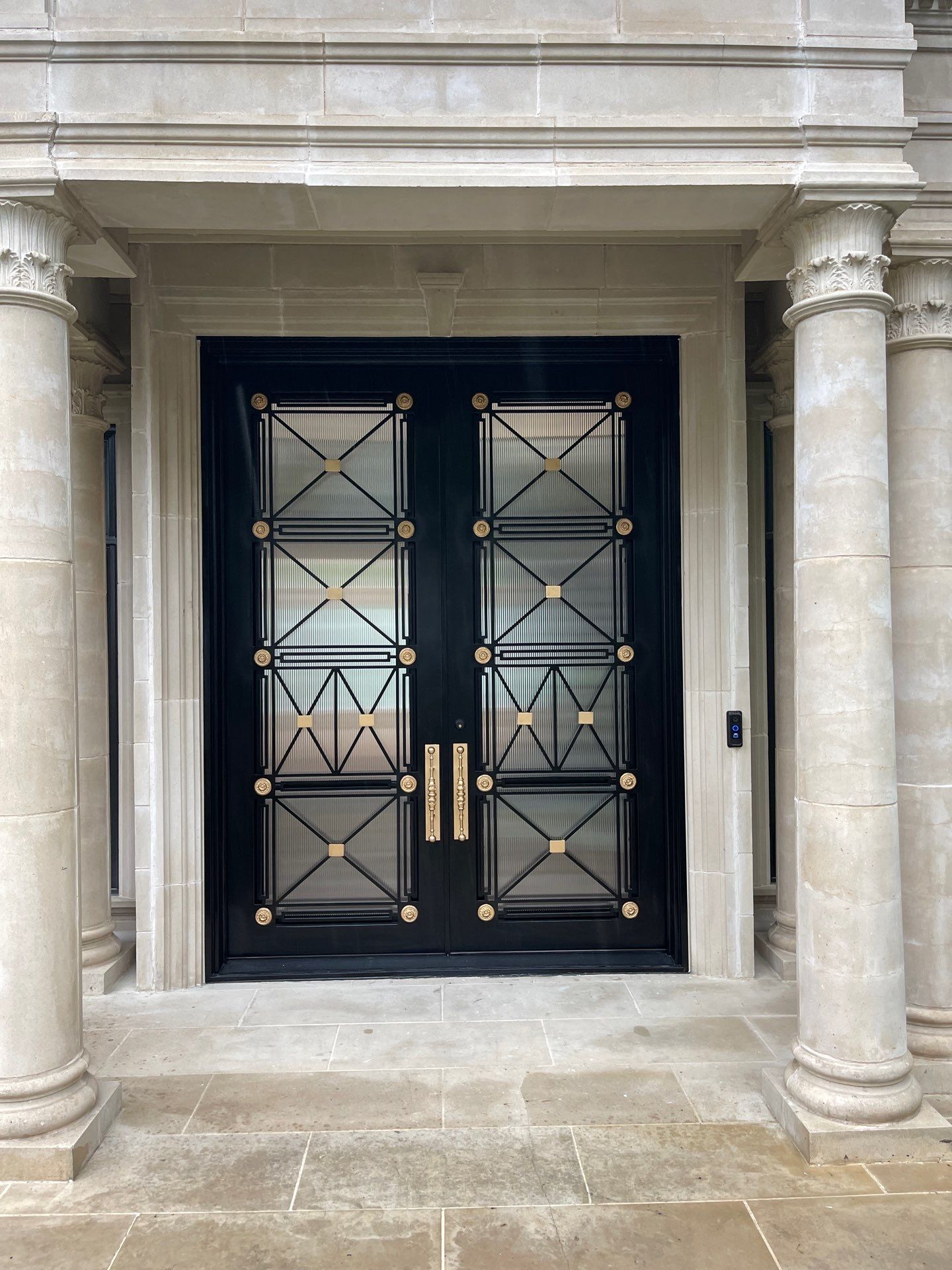 Modern Matte Black Front Door Installation in Dallas by Solara Custom Living