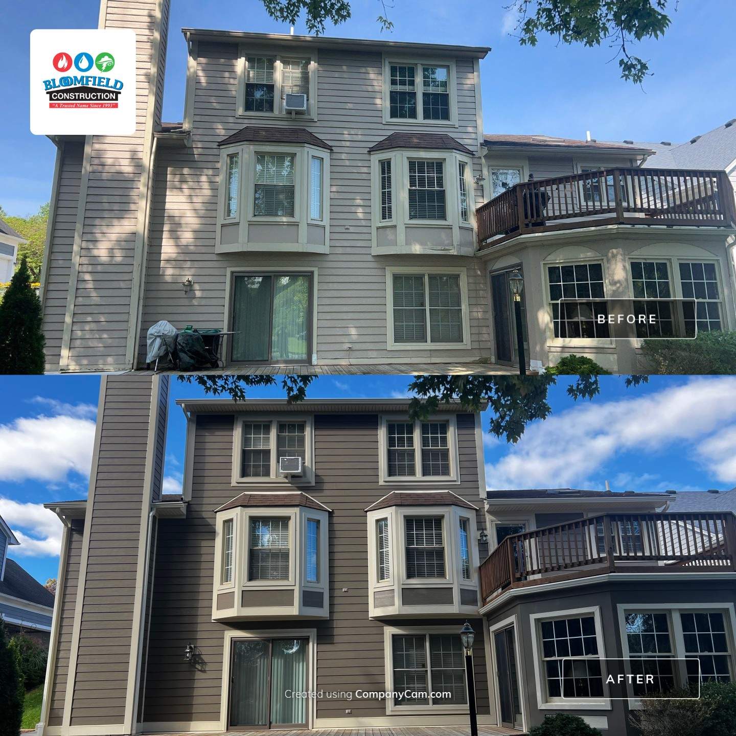 Siding Replacement using James Hardie Siding & Trim by Bloomfield Construction & Restoration