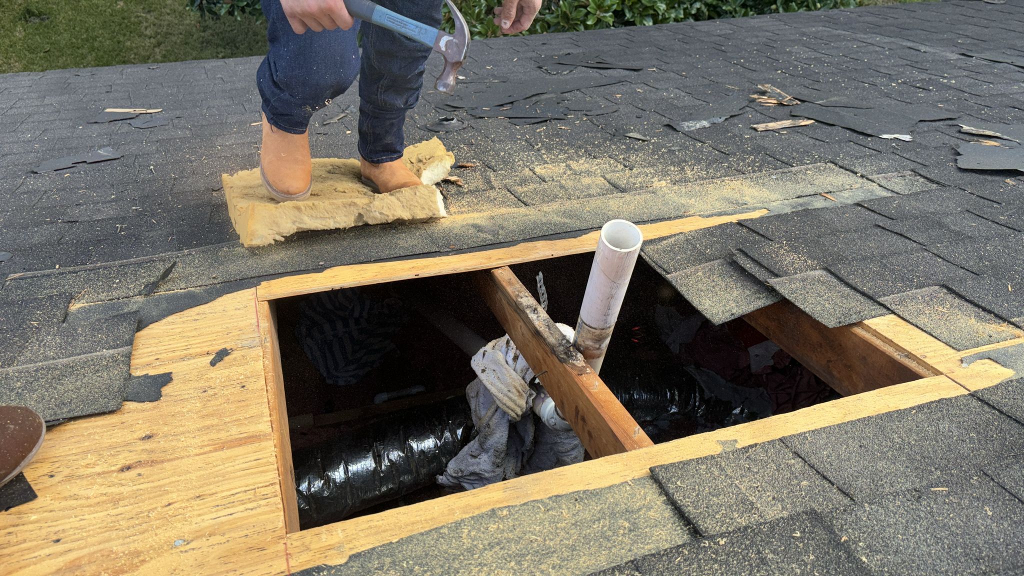 Hail Damage using Owen's Corning Duration (Lifetime) Shingles by Roof Repair Services LLC