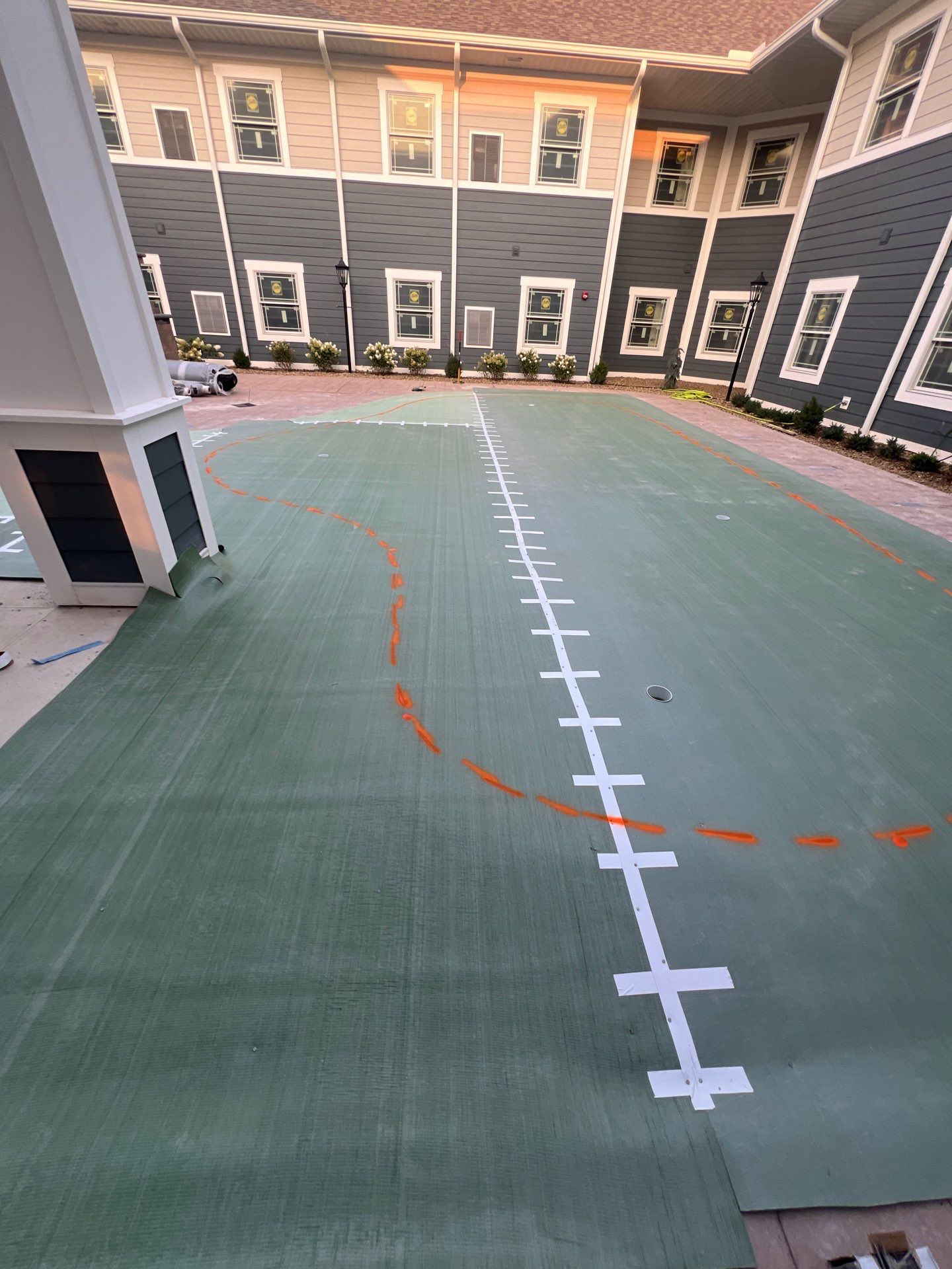 Senior Living Synthetic Golf Green Installation at Saybrook Inn by Southwest Greens Midwest