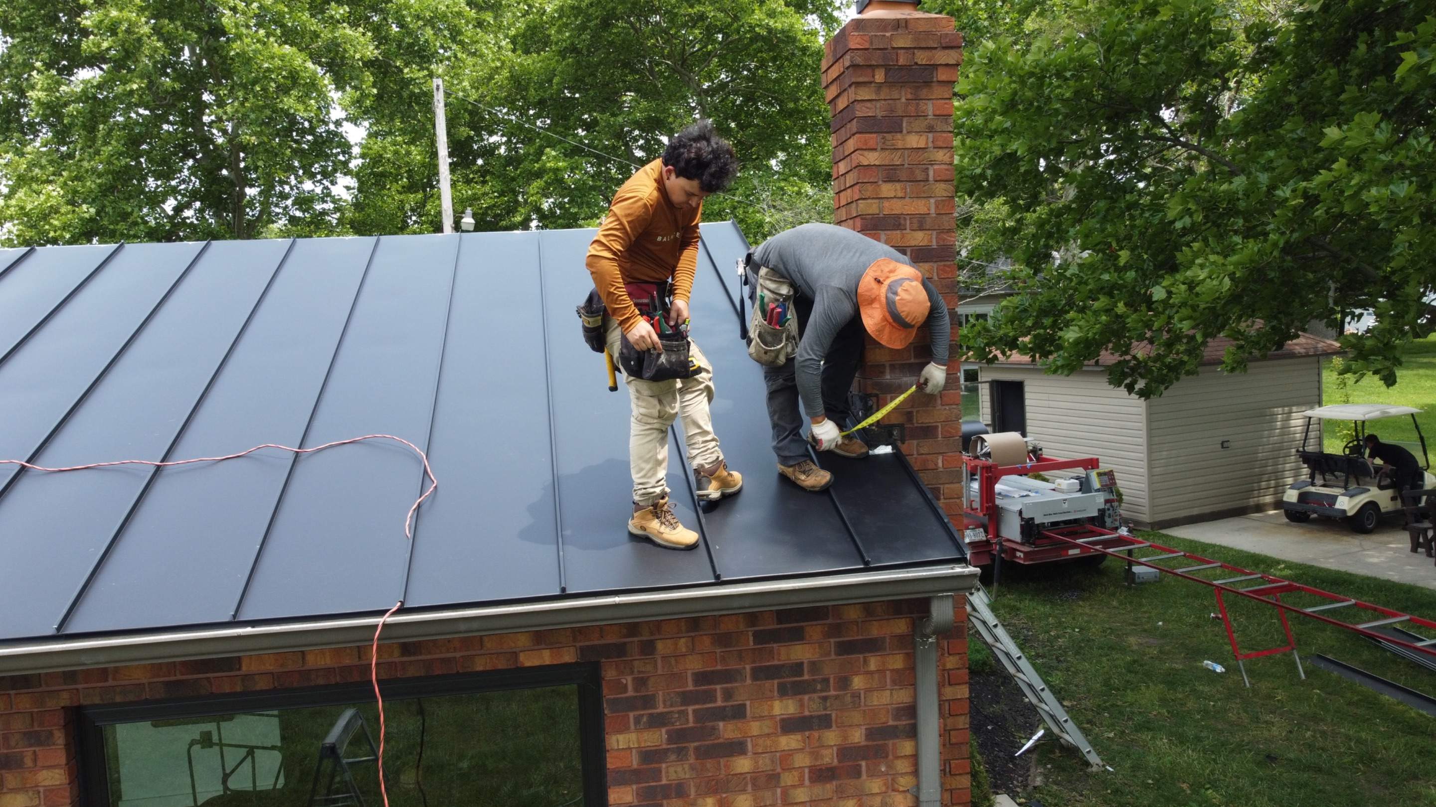 Residential Roofing Installation using Standing Seam Metal Roof | Mechanically Fastened | 24 Gauge by Matter Construction, LLC