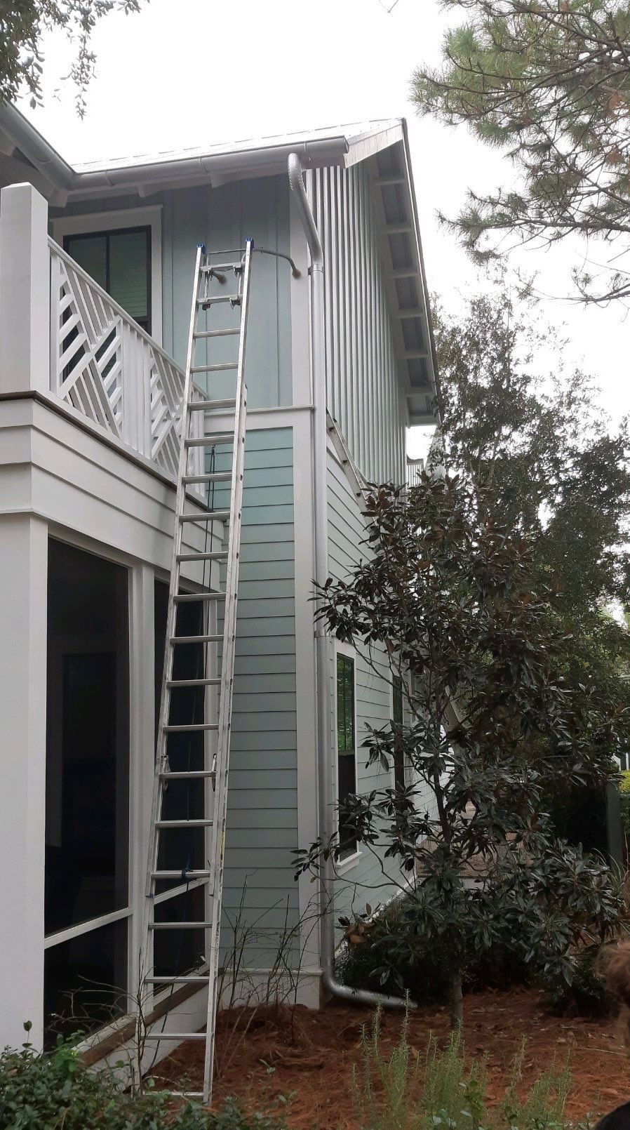 Gutter Installation using Galvalume Half Round Seamless Gutters by Gutter Professors