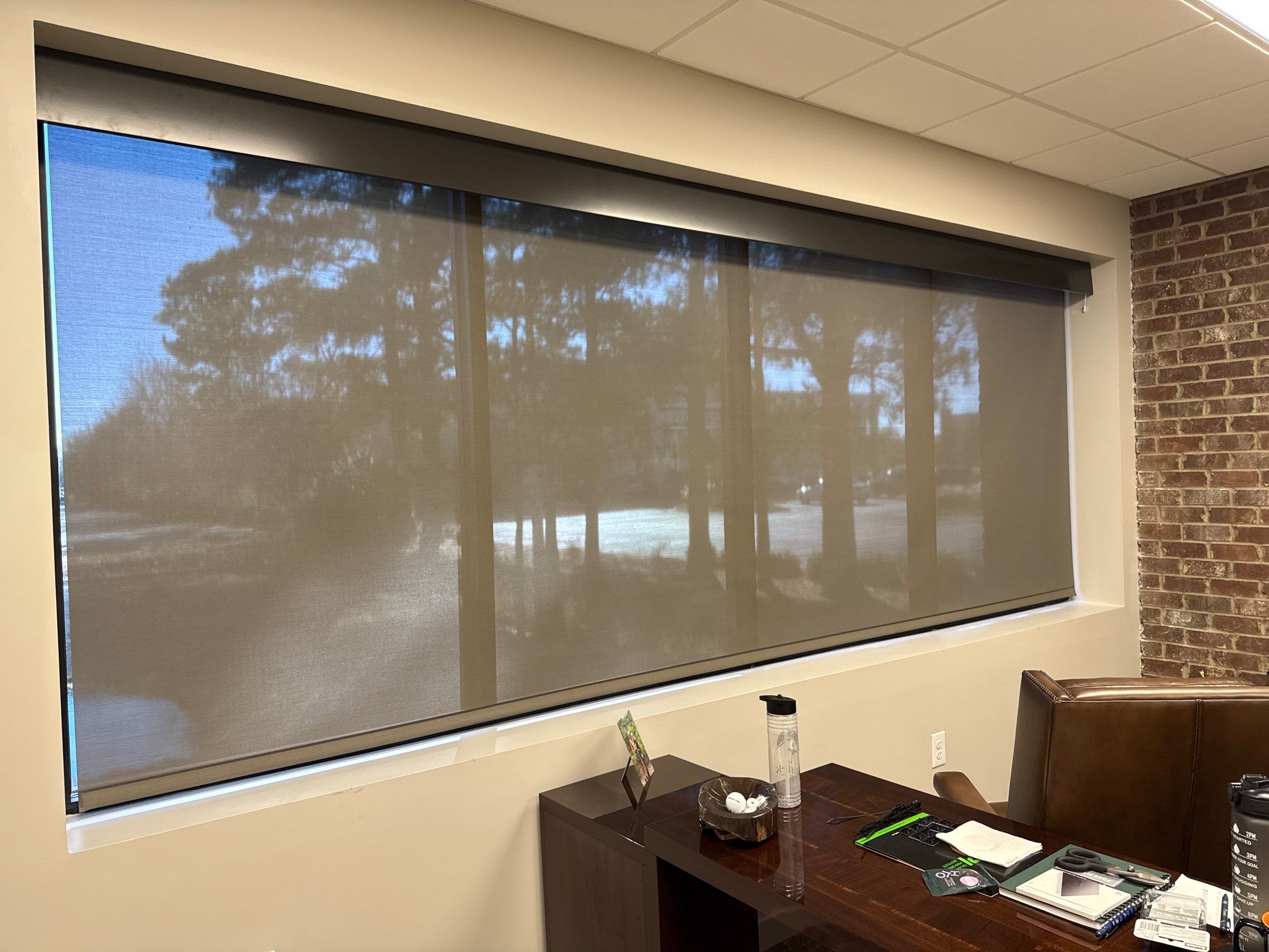 Commercial Roller Shades Project in Huntsville by Blinds and Borders