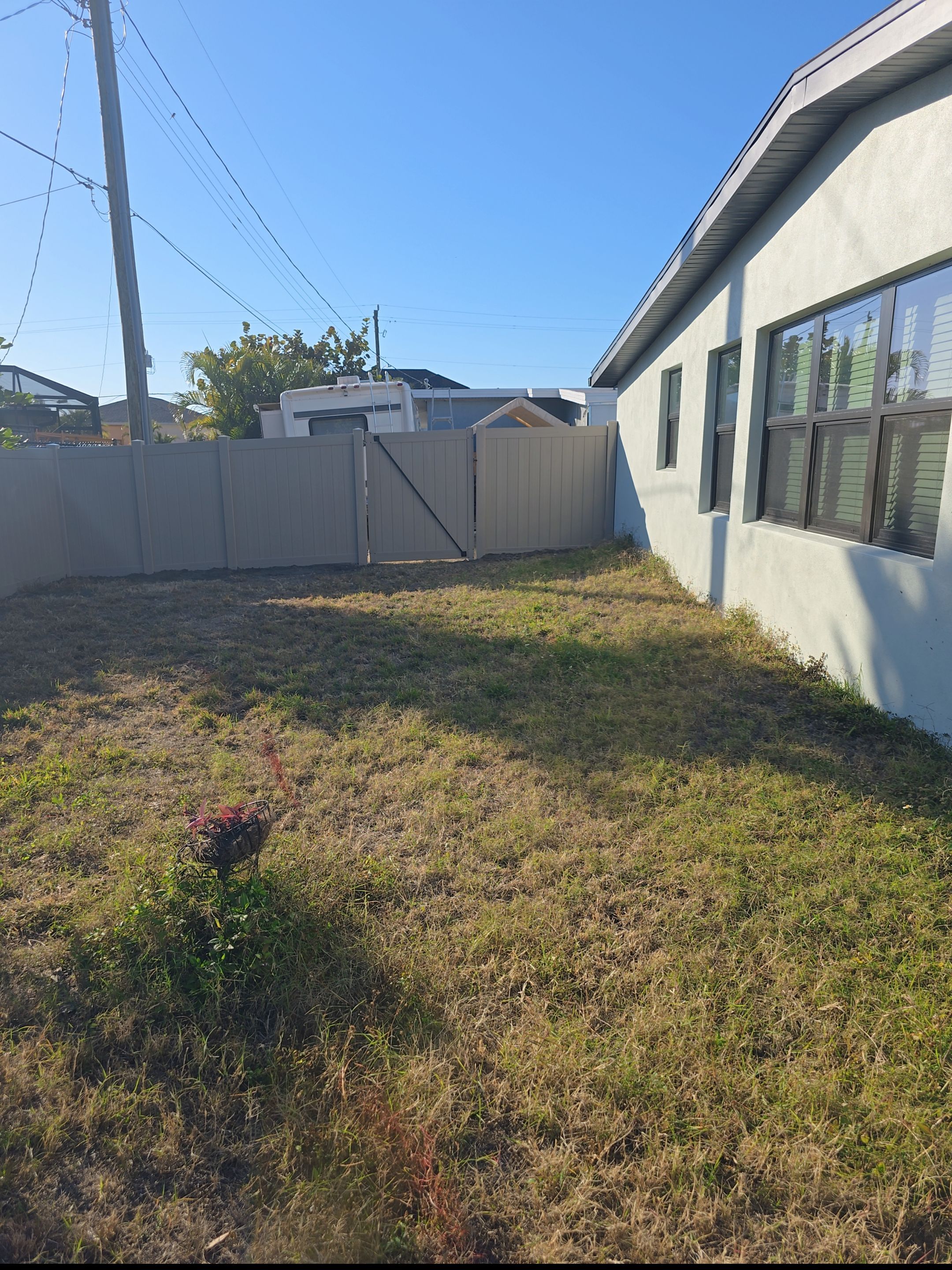 Custom Color Vinyl Fence in North Port by True Fence LLC