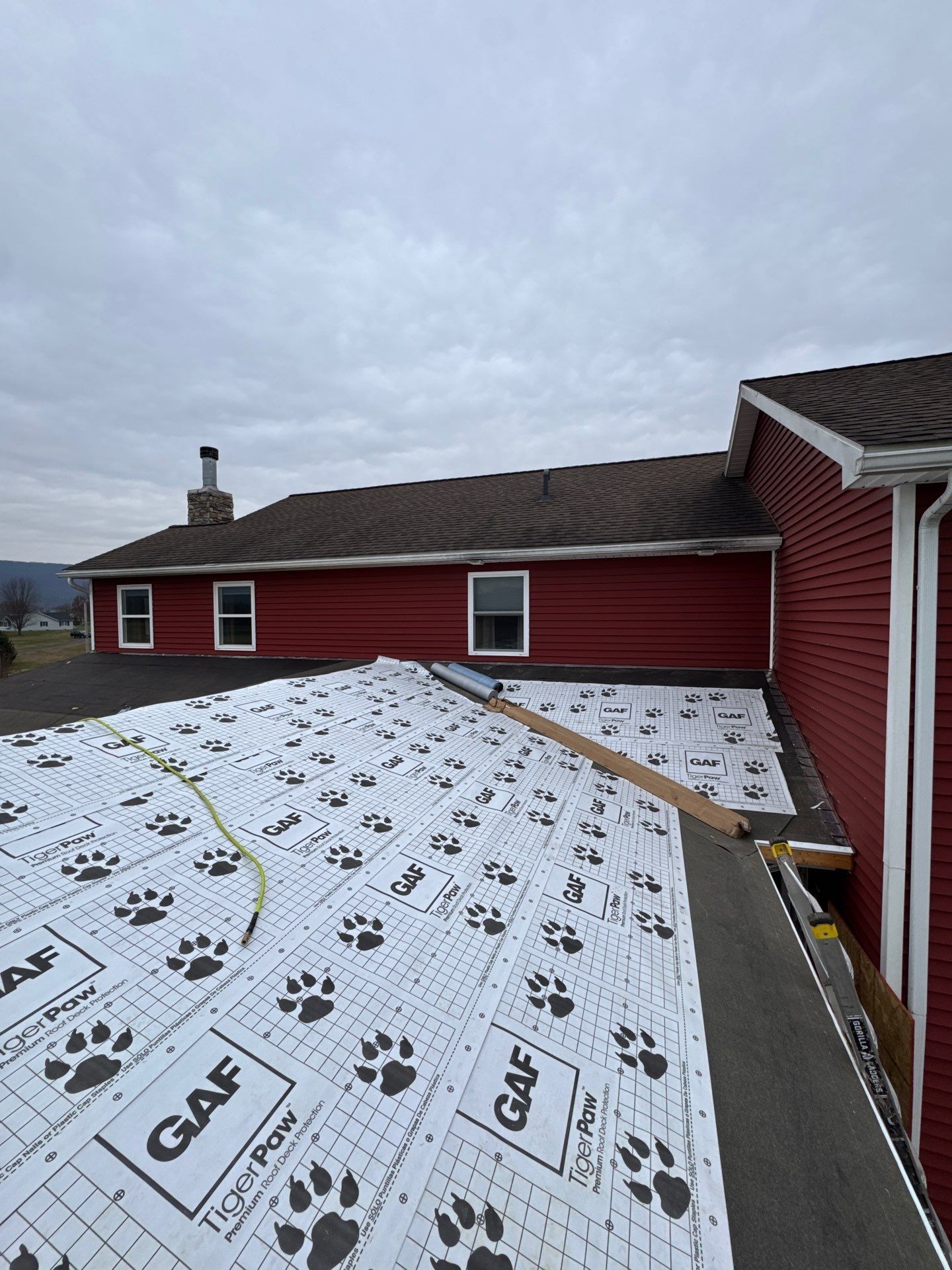 Covered Deck Addition With Custom Gable Roof in Tower City by Esh Builders