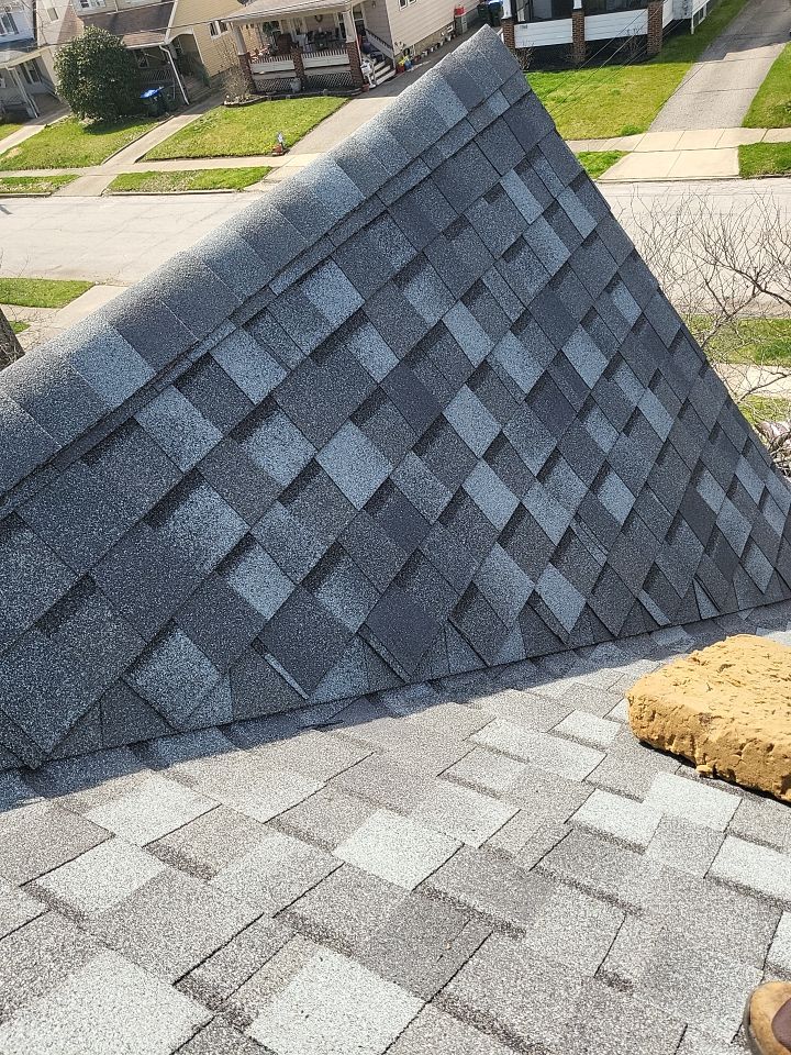 ATLAS PINNACLE COLOR: COASTAL GRANITE DRIP EDGE: WHITE by Eagle Eye Roofing